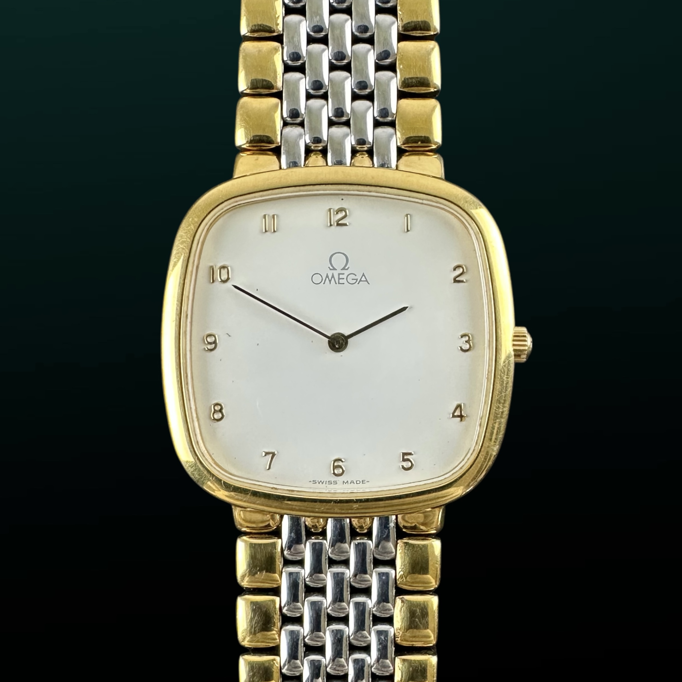Vintage Omega De Ville Quartz Arabic Numerals Ultra Thin 395.0877.2 - 30mm - 1989
