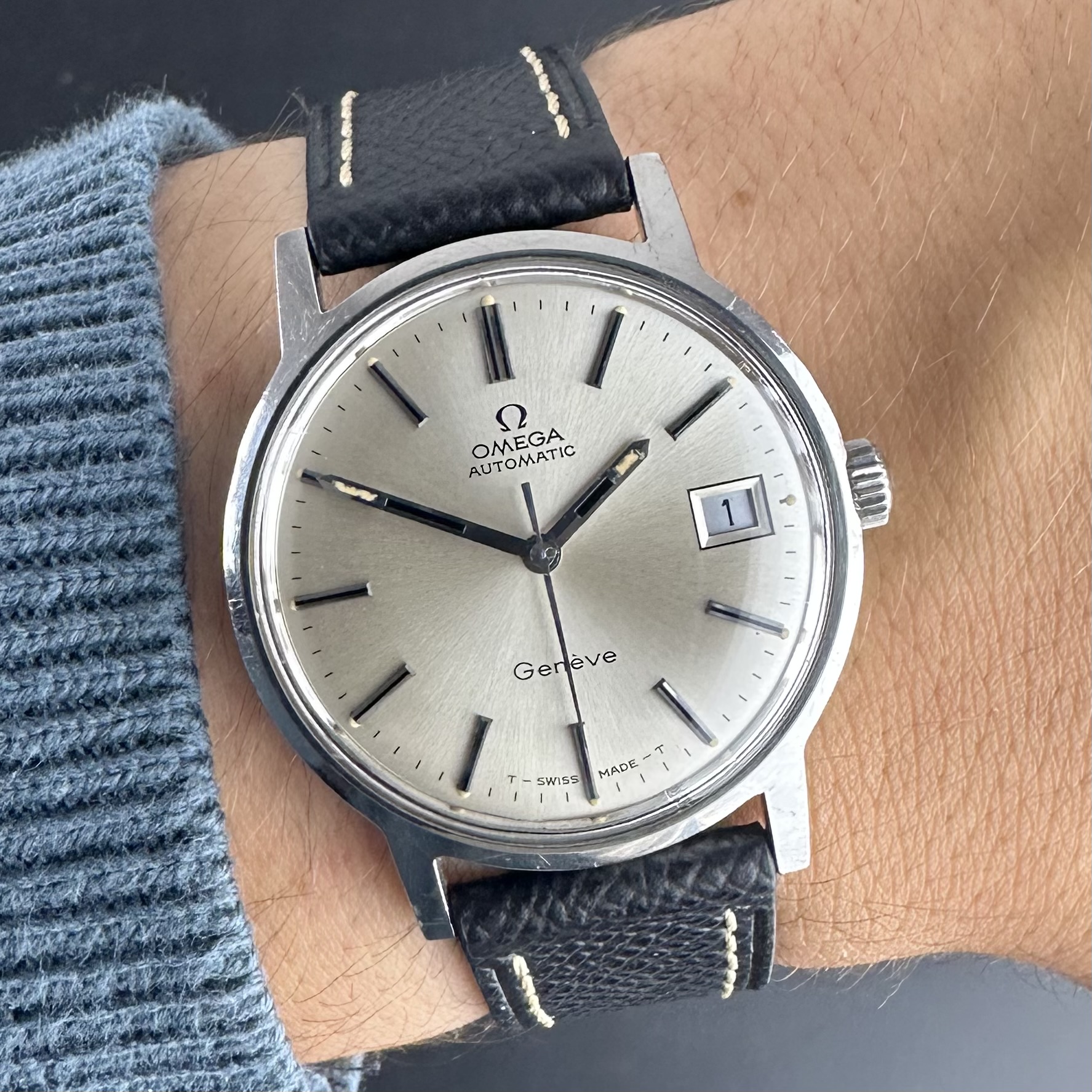 Vintage Omega Genève Date Tritium dial Automatic 166.070 - 35mm - 1971