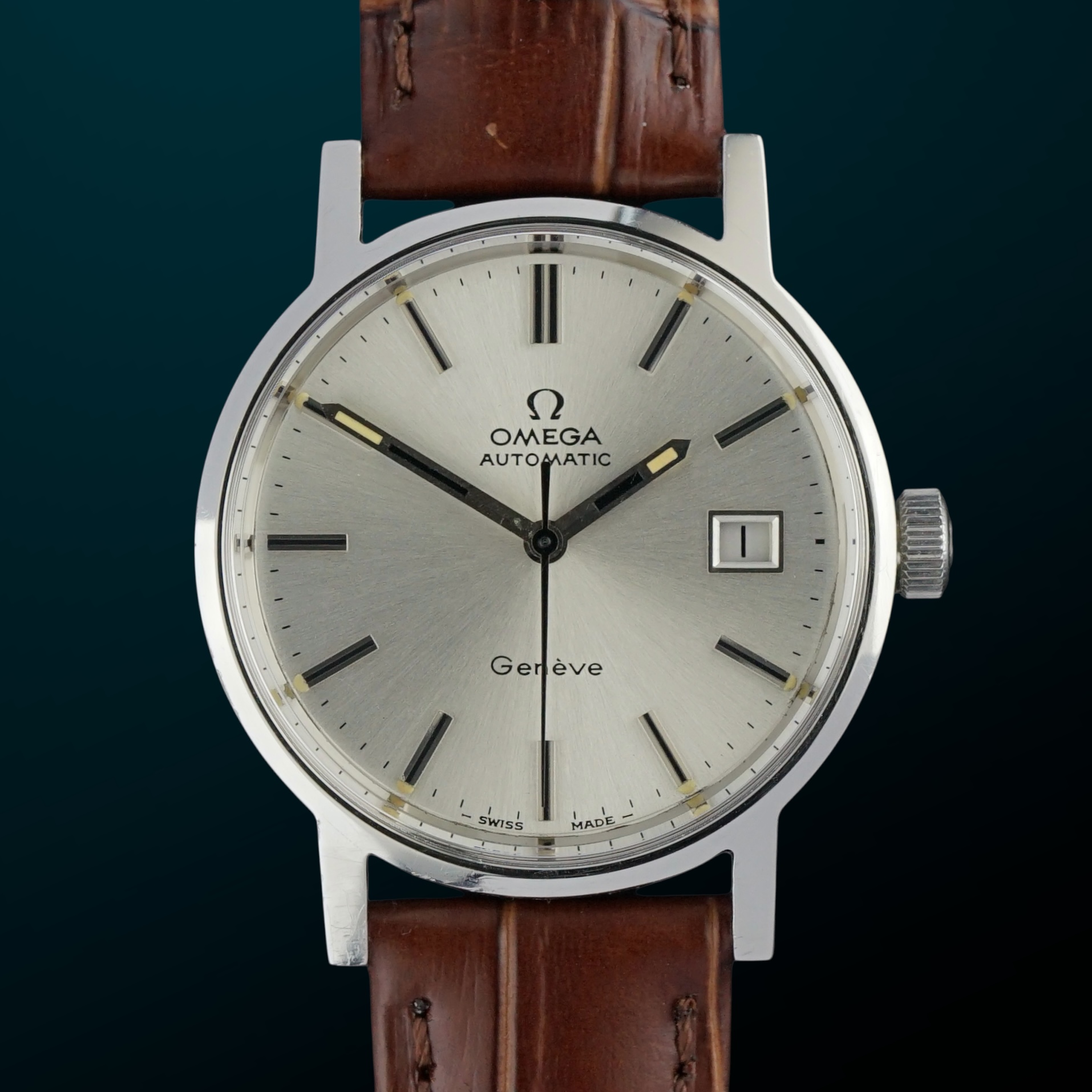 Vintage Omega Genève Automatic Push Date - 166.098 - 35mm - 1972