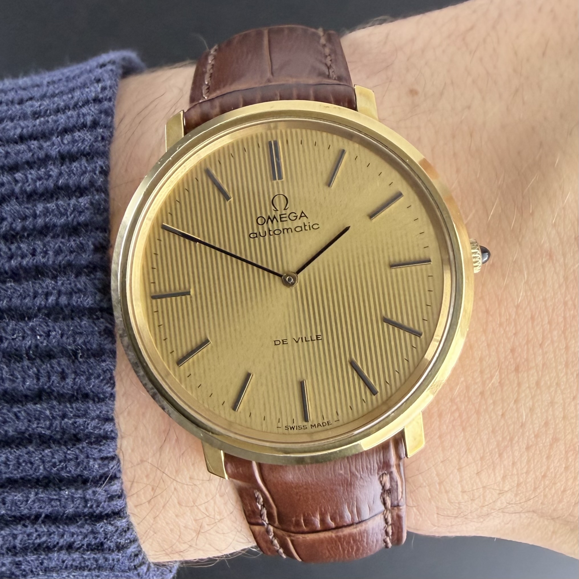 Vintage Omega De Ville Automatic Gold Plated 151.0039 - 35mm - 1974