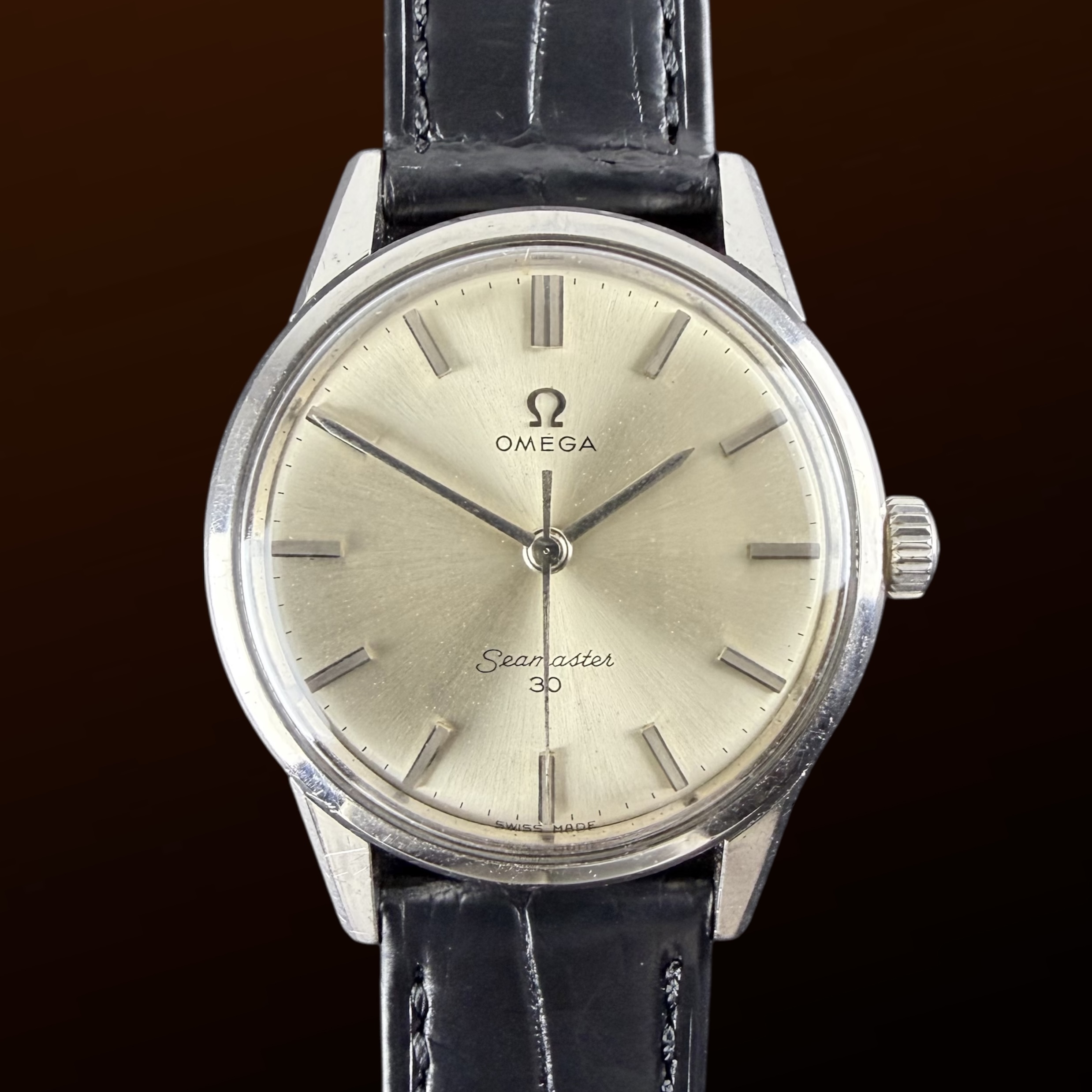 Vintage Omega Seamaster 30 Manual Wind White Sunburst 135.006-63  CSP - 35mm - 1963