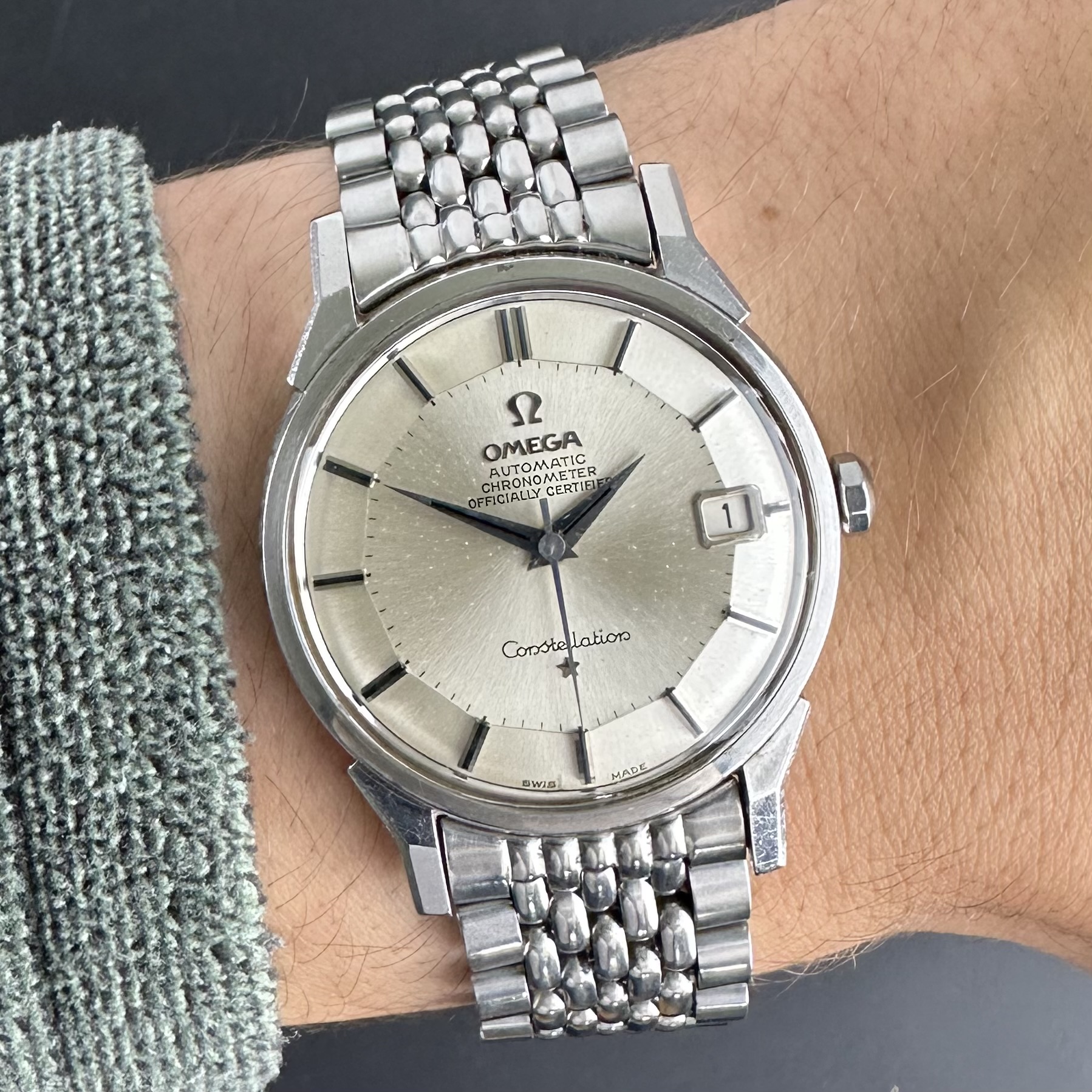 Vintage Omega Constellation “Pie Pan” “Dog Leg” on BOR 168.005 - 34mm - 1963