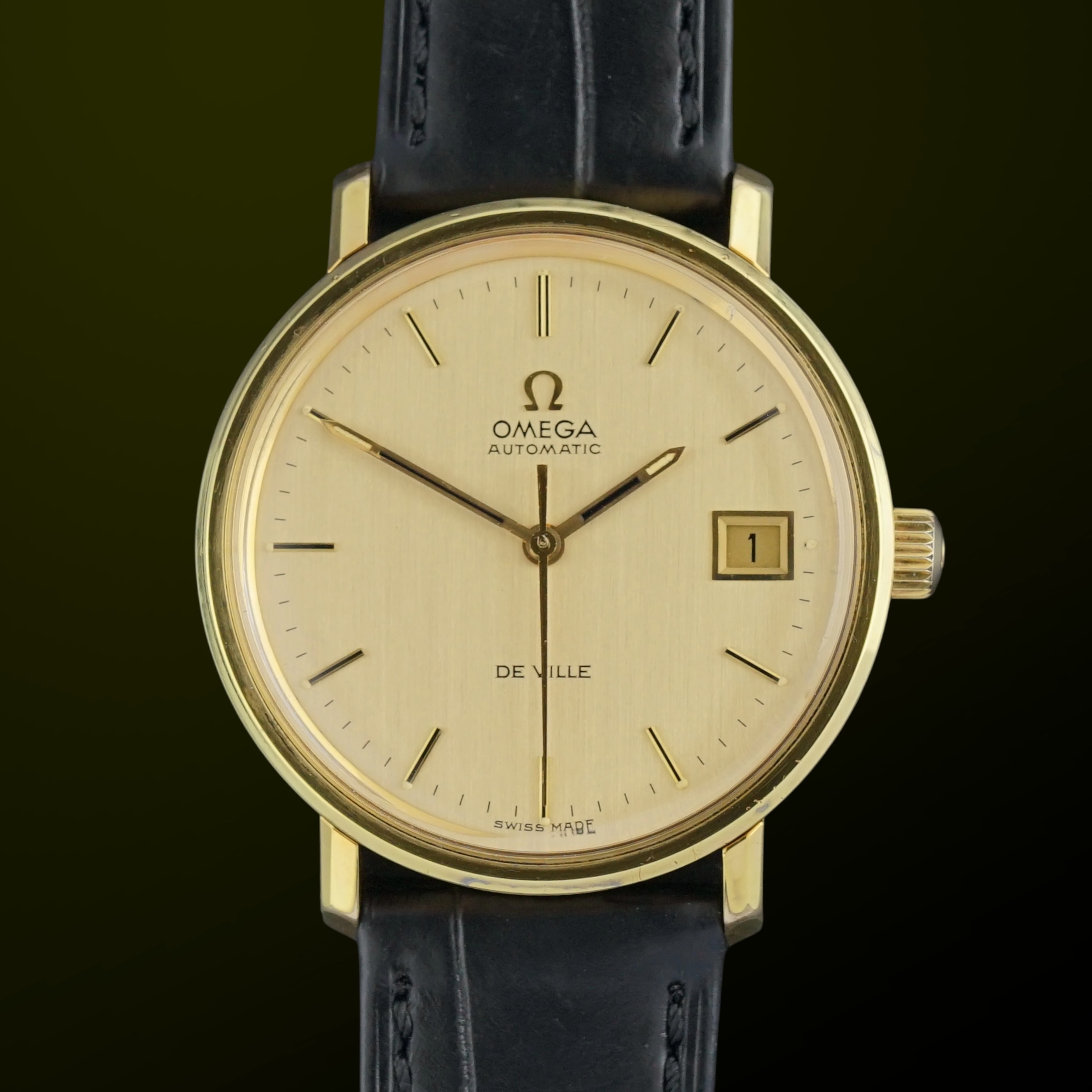 Vintage Omega De Ville Automatic Gold Plated 166.0086 - 35mm - 1970