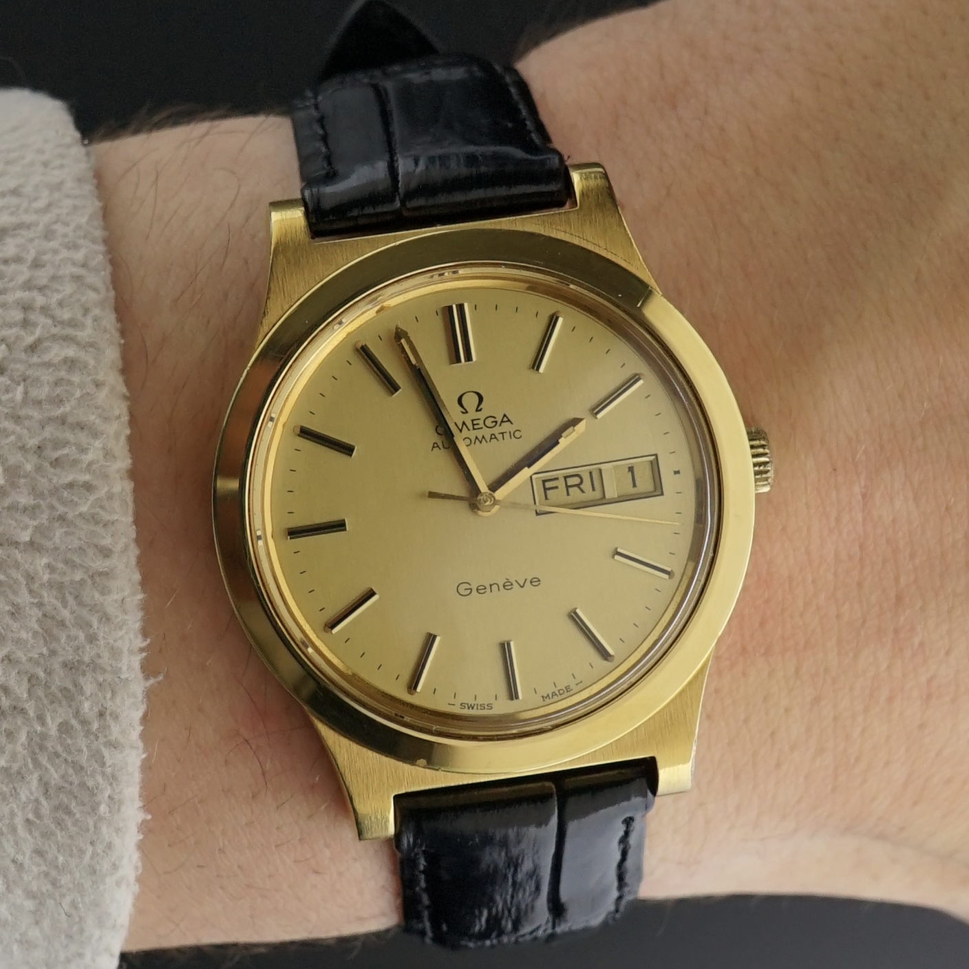 Vintage Omega Genève Automatic DayDate 166.0169 - 36,5mm - 1975