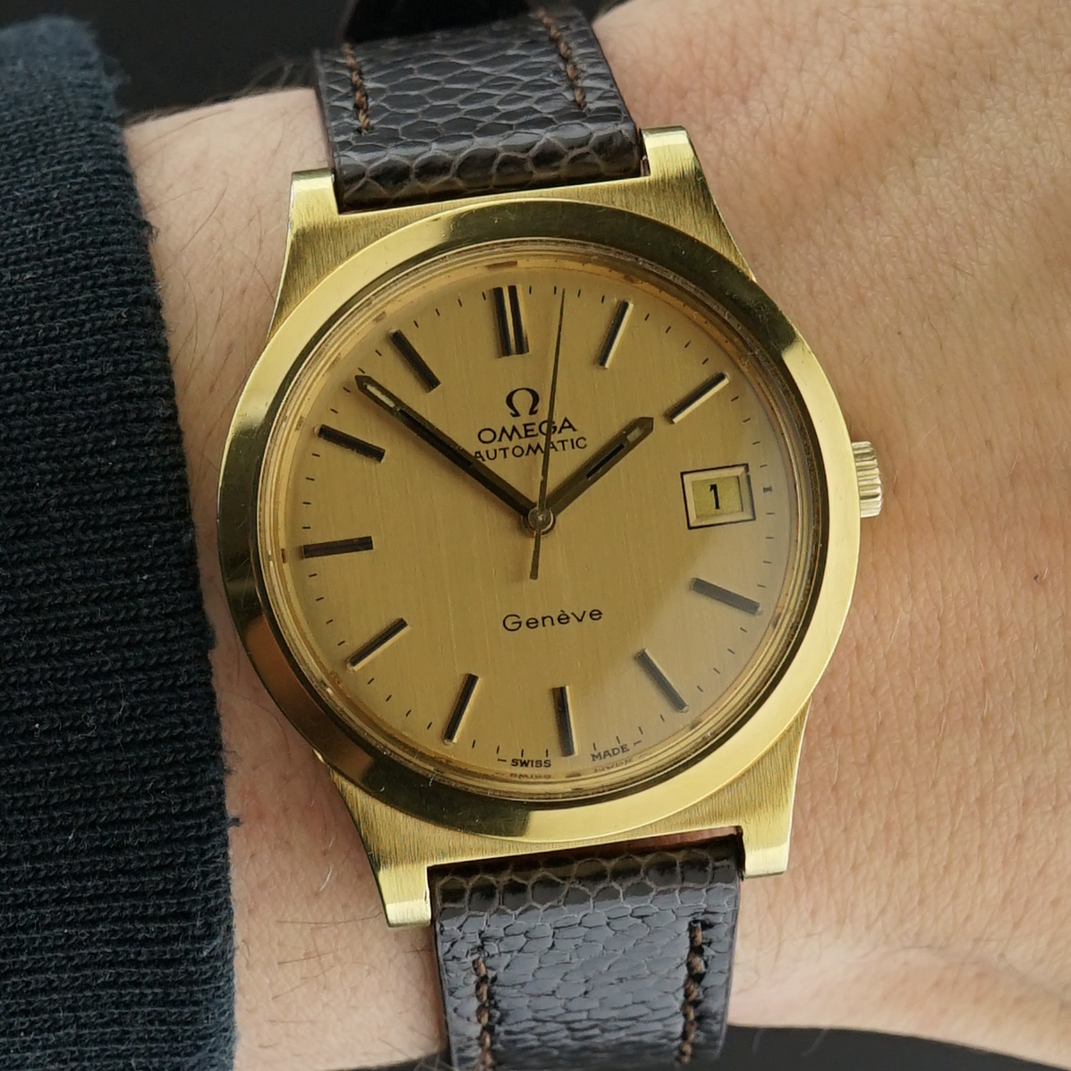 Vintage Omega Genève Date Automatic 166.0168 - 36,5mm - 1974