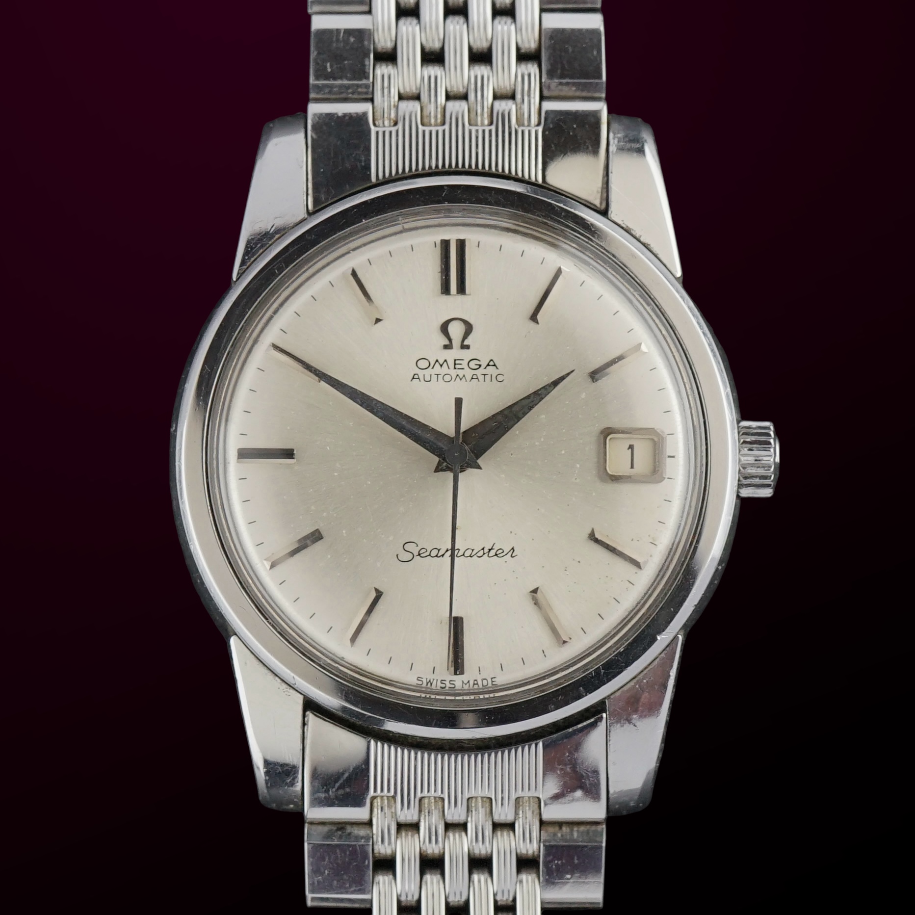 Vintage Omega Seamaster Automatic Textured Bracelet 166.009 - 34,5mm - 1966