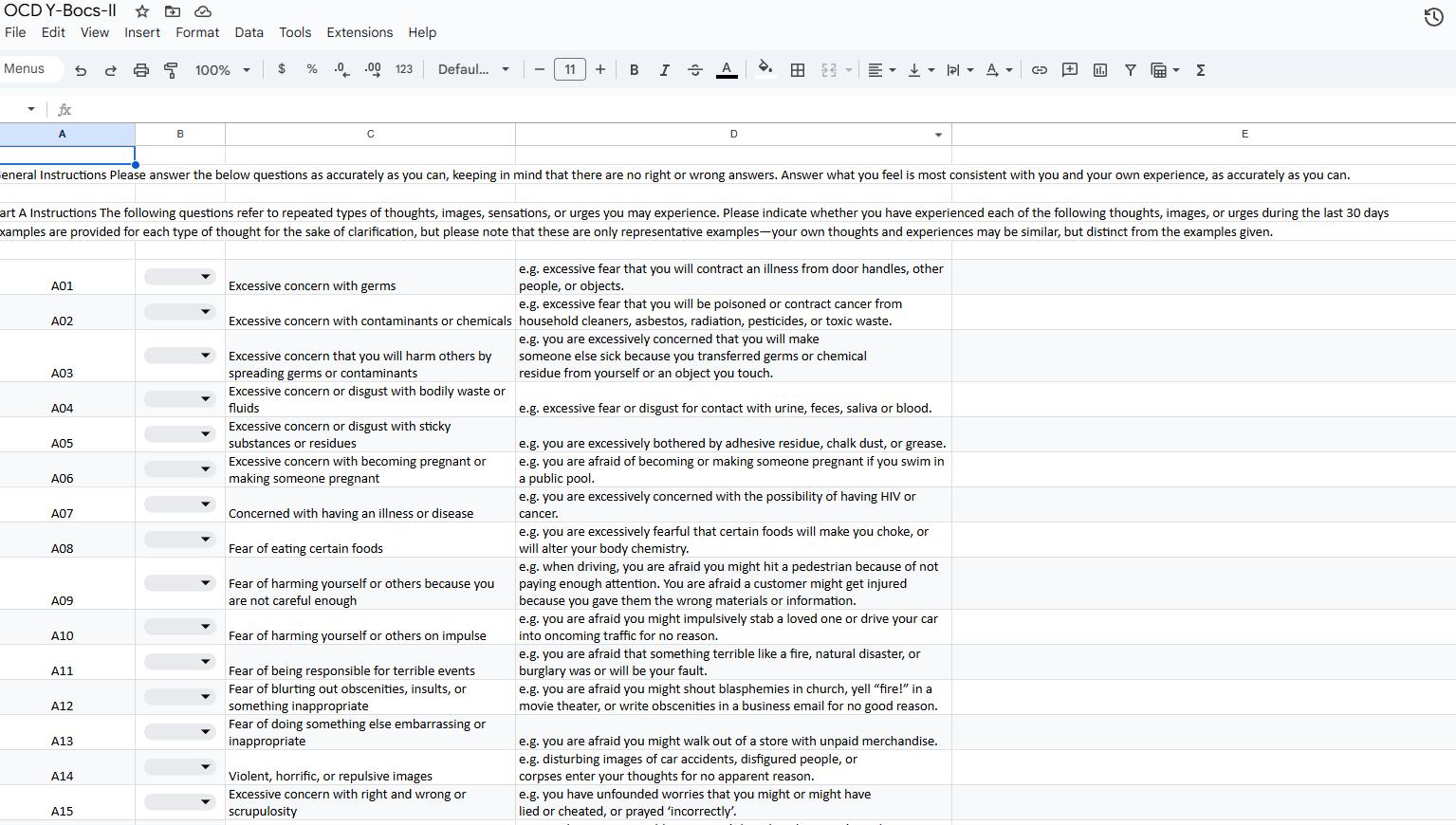 EXCEL OCD ERP Starter