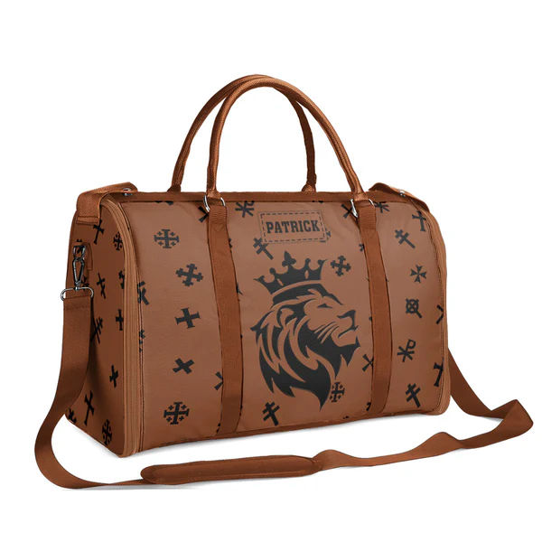 Lion - Personalized Leather Duffle Bag