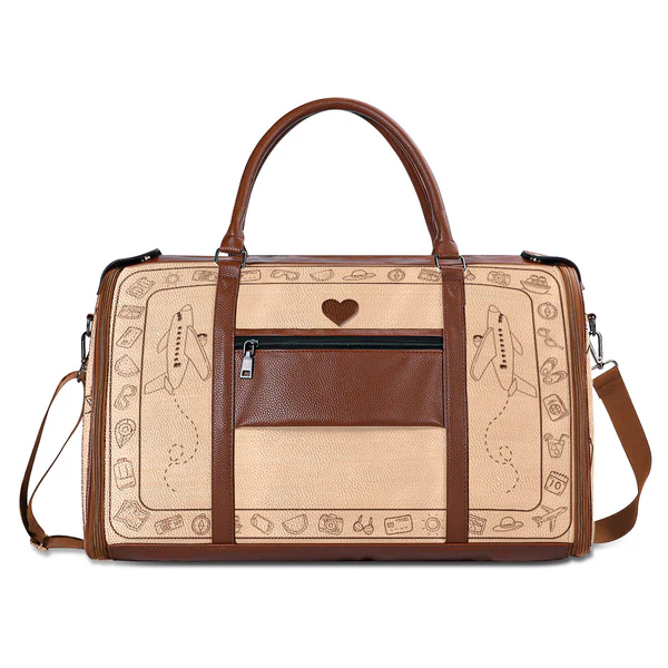 The Worls Is Ours To Explore - Personalized Leather Duffle Bag