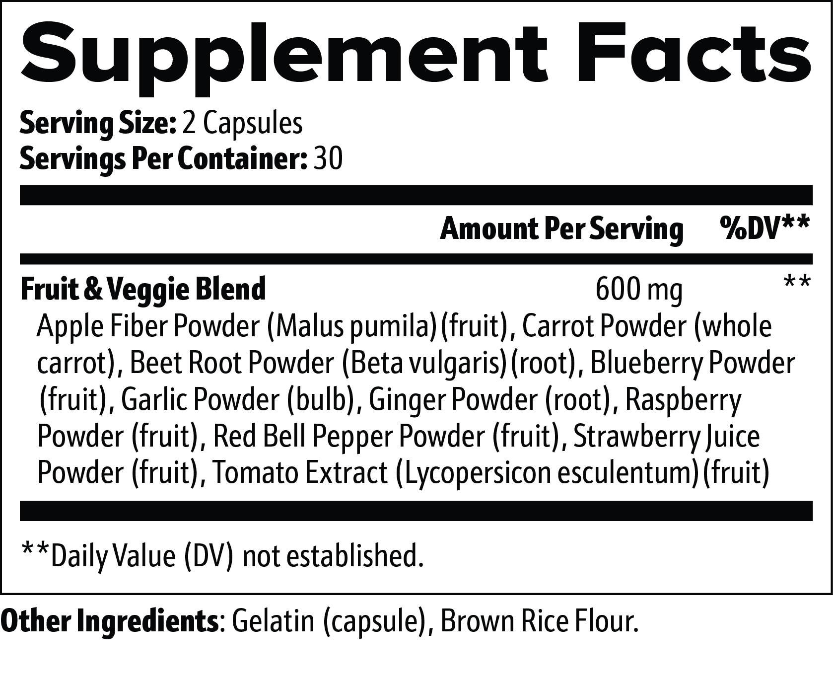 Fruits and Veggies Capsules