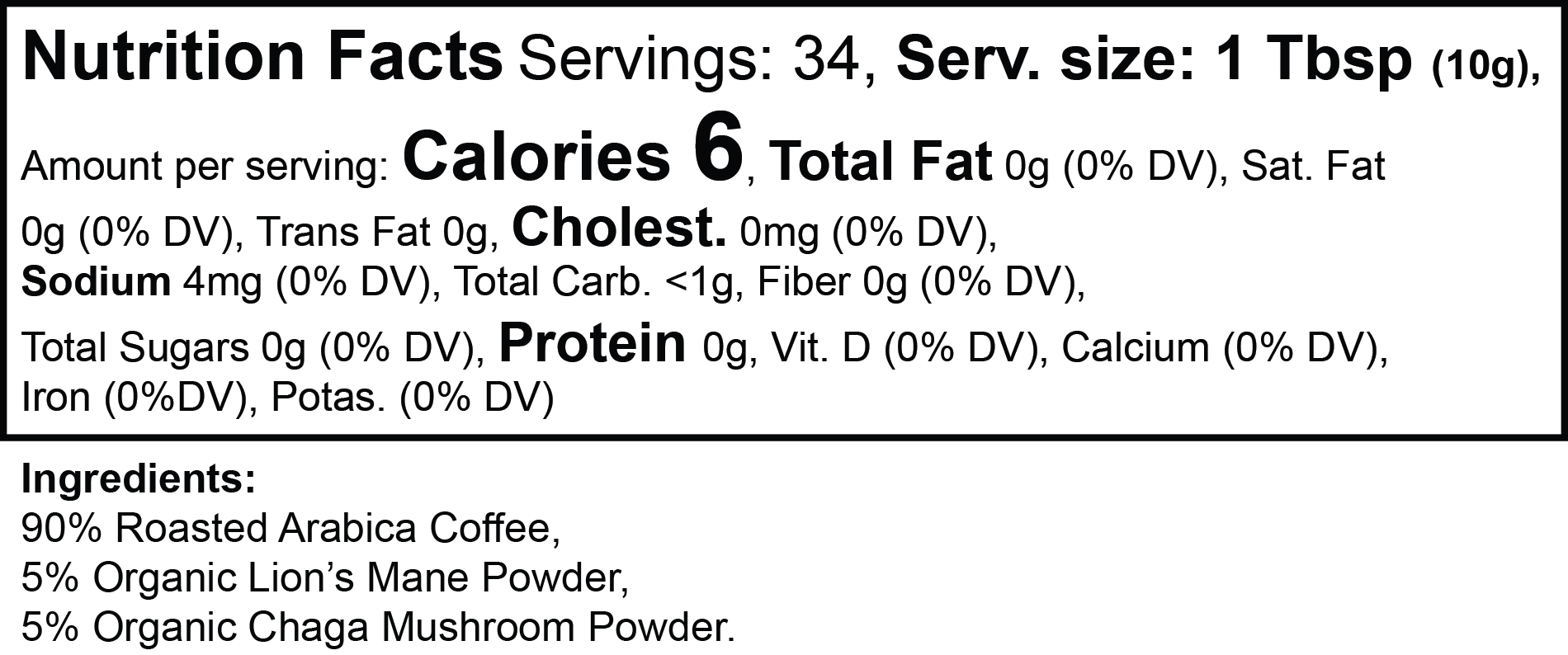 Vitality Mushroom Ground Coffee
