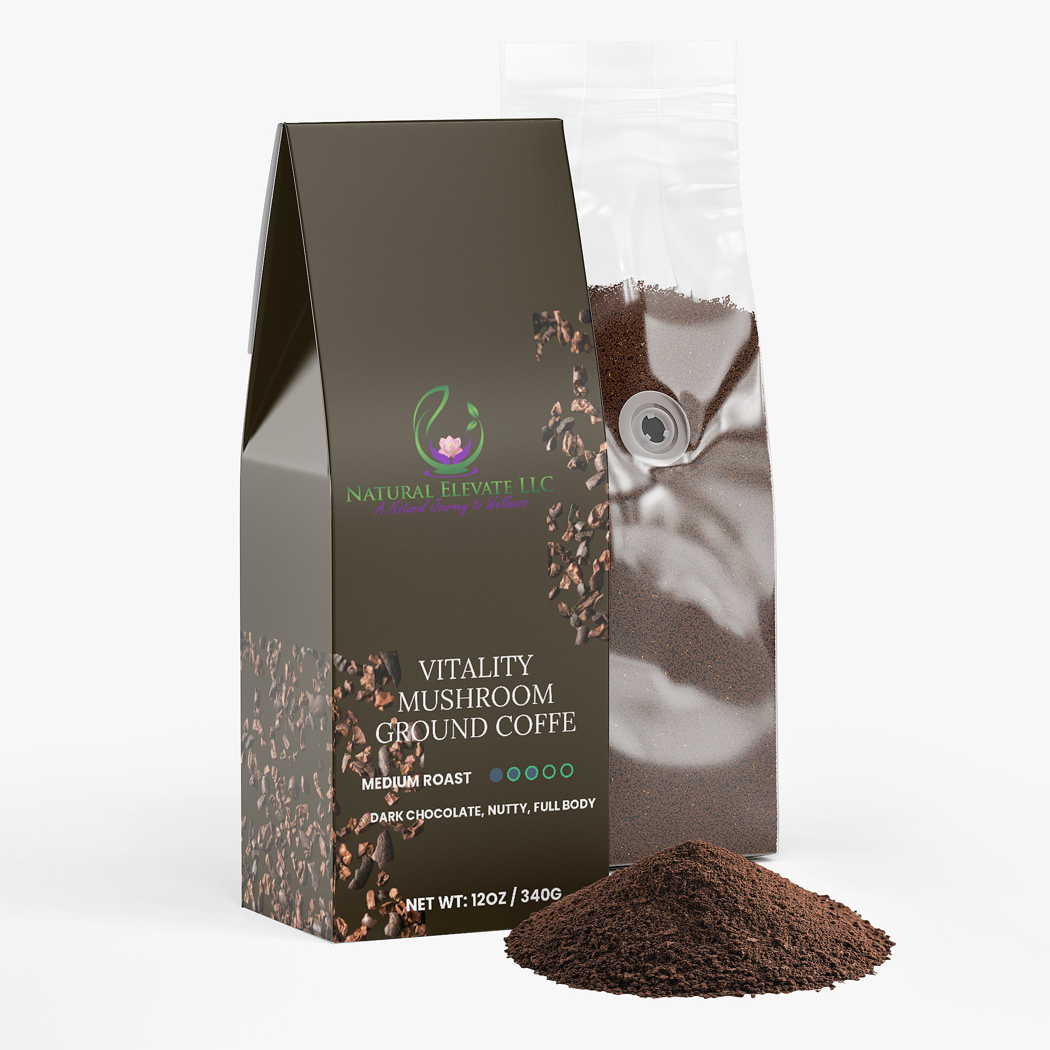 Vitality Mushroom Ground Coffee