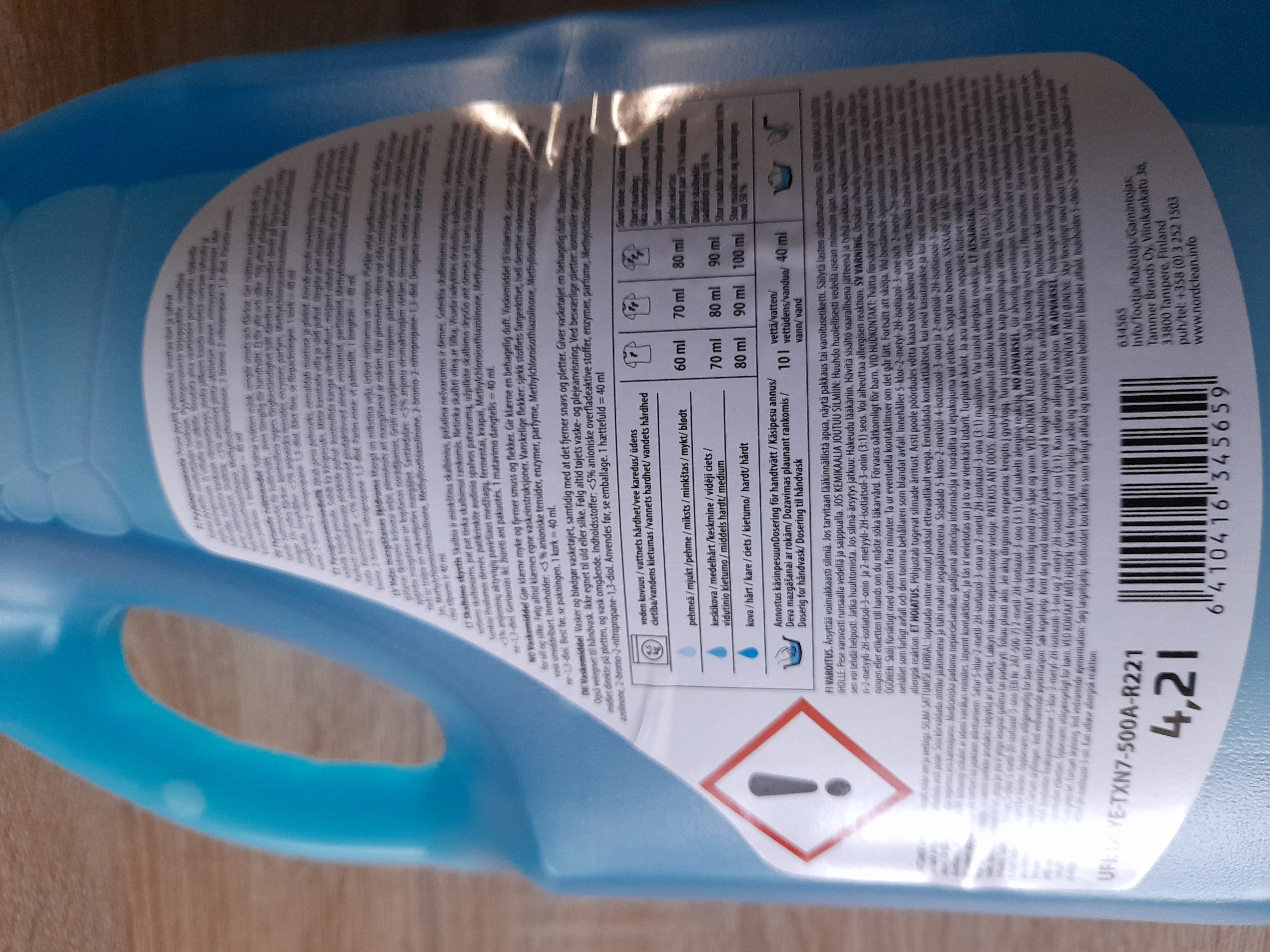 NORD CLEAN Skalbimo skystis, 4,2l