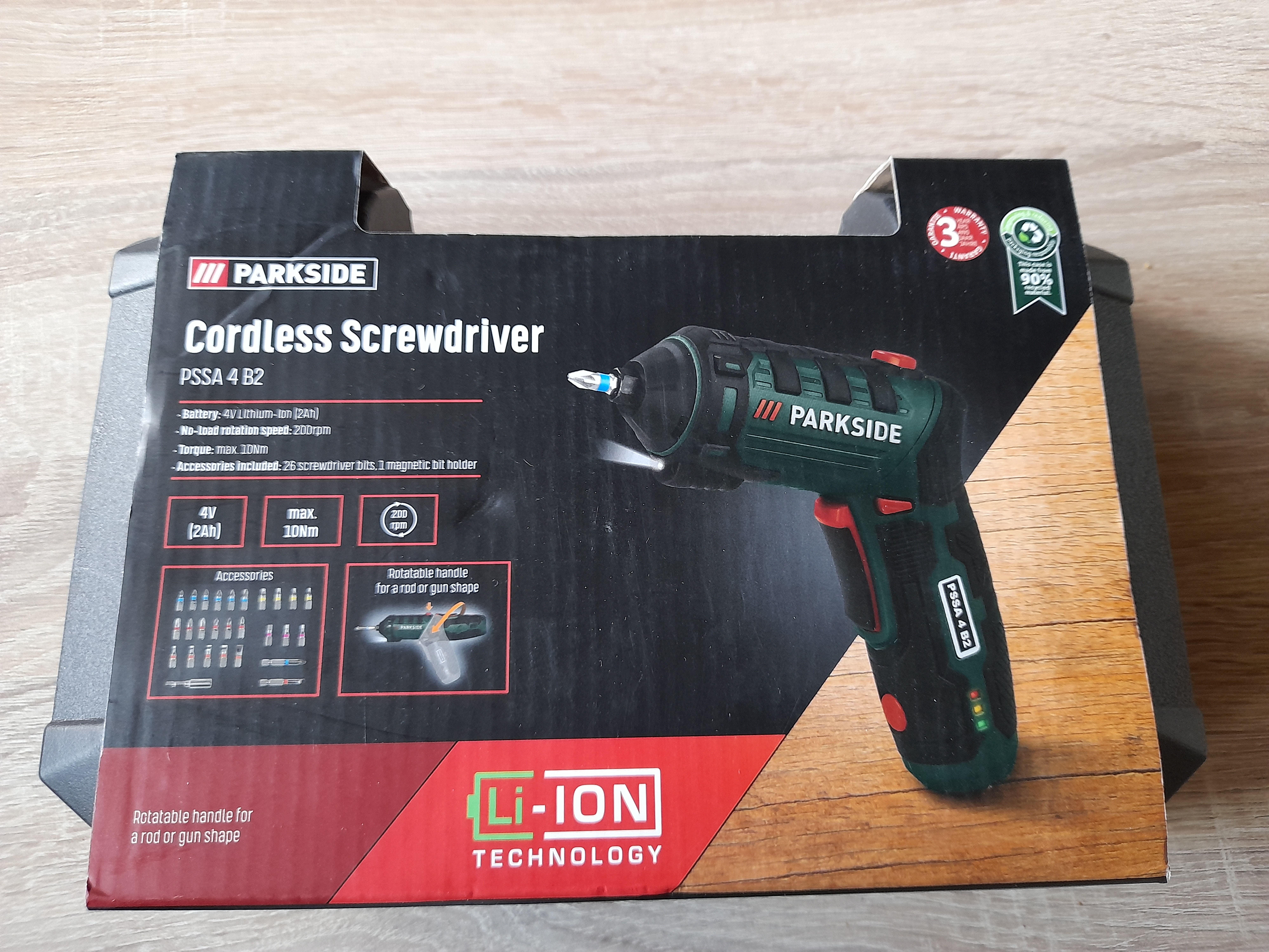 PARKSIDE® akumuliatorinis atsuktuvas PSSA 4 B2, 4 V.