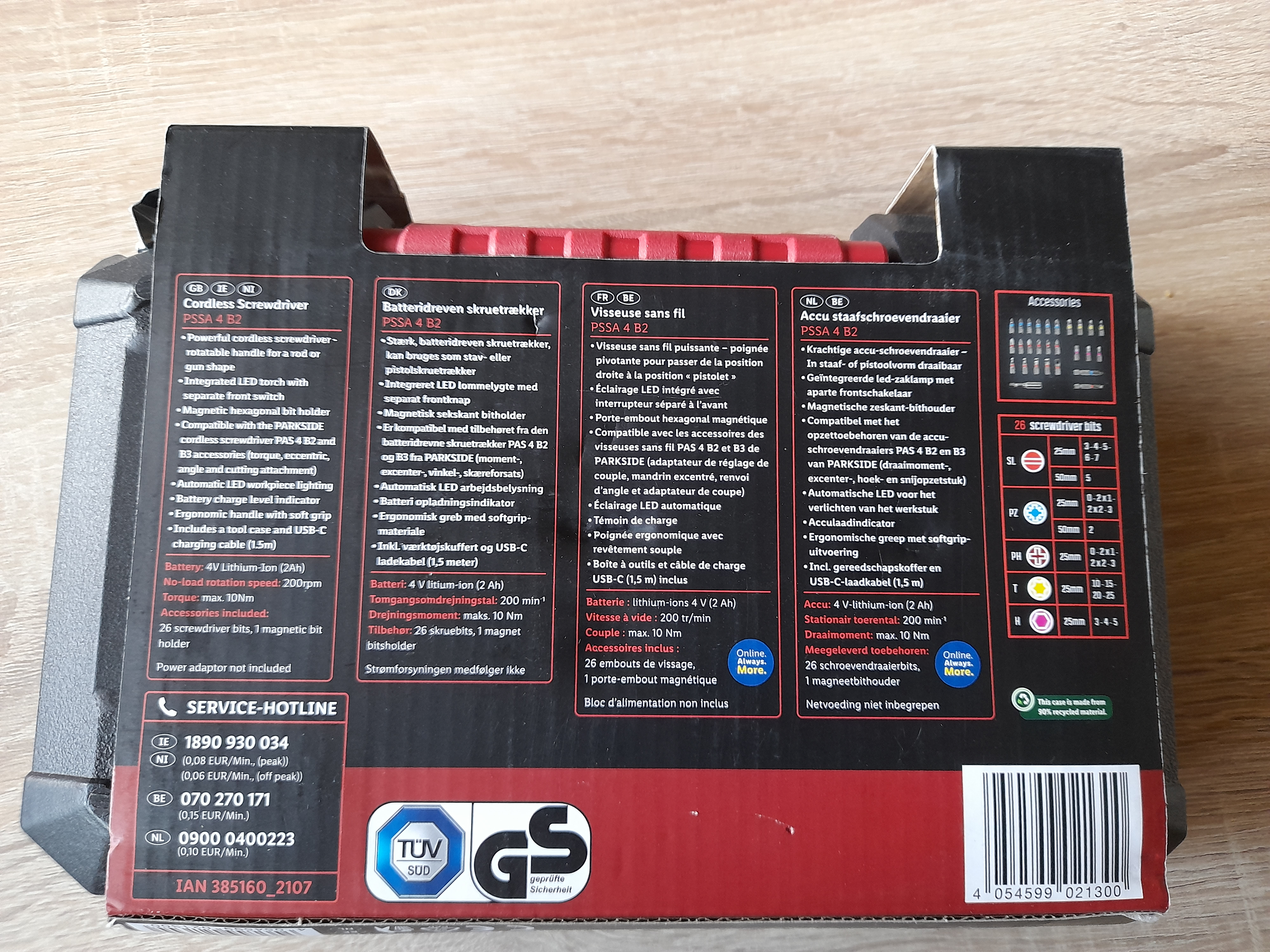 PARKSIDE® akumuliatorinis atsuktuvas PSSA 4 B2, 4 V.