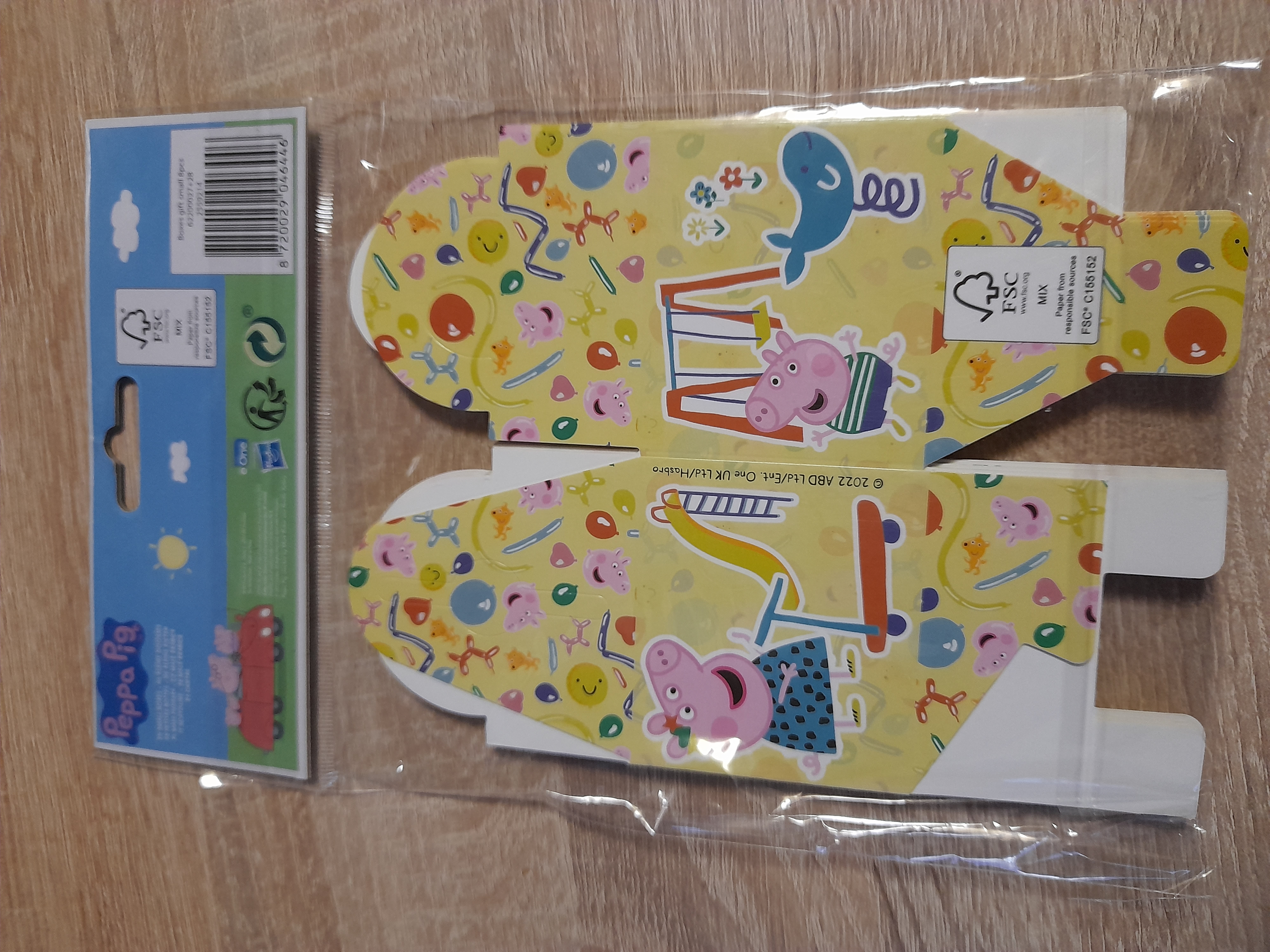 Dėžutės skanuminams Peppa Pig 8 vnt. 6,5x6,5x5,5 cm.