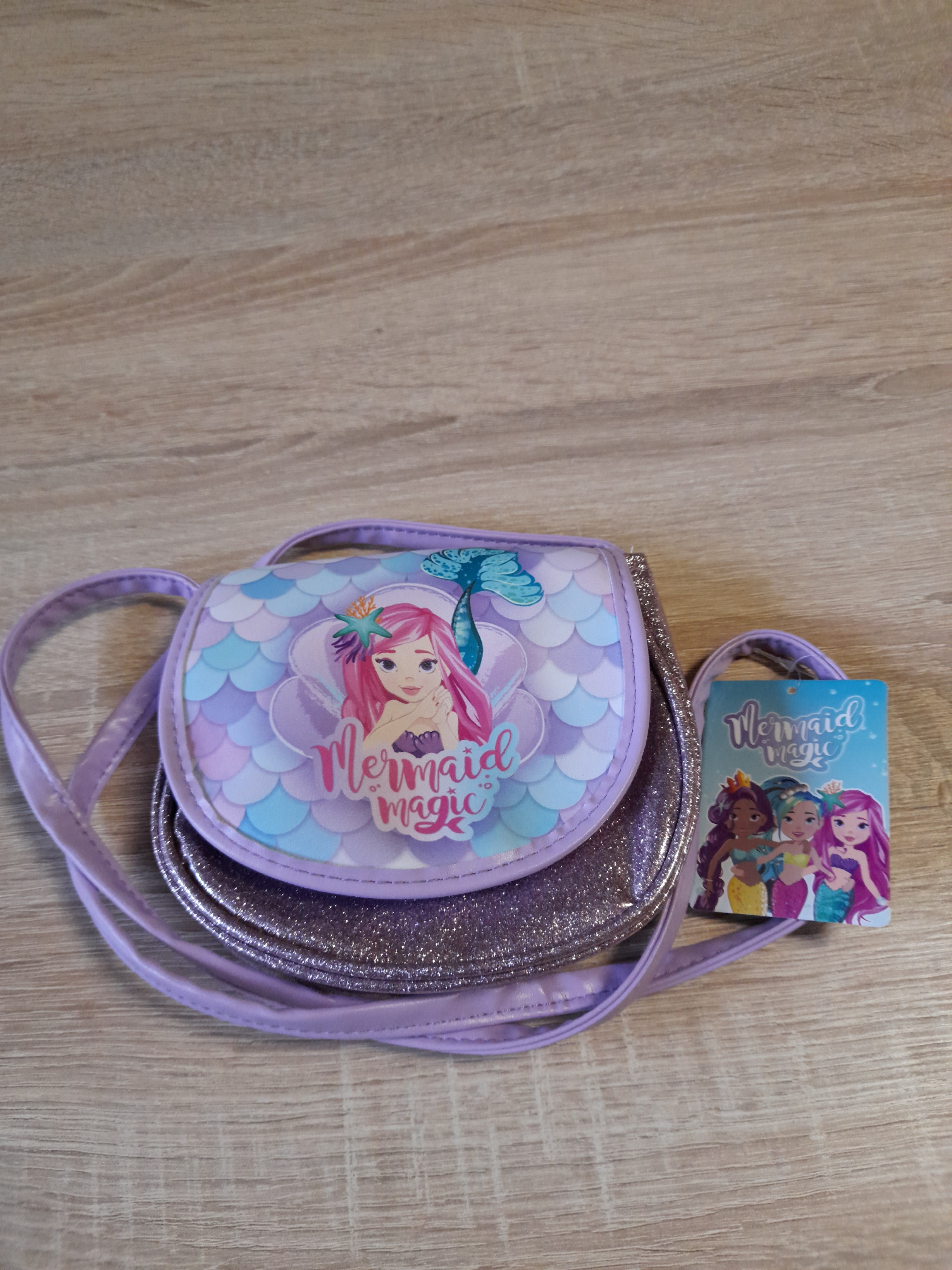 MERMAID MAGIC rankinė, purpurinė rankinė jaunai panelei