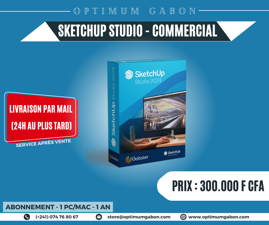 SketchUp Studio -  Commercial - Abonnement 1 an (1 appareil)