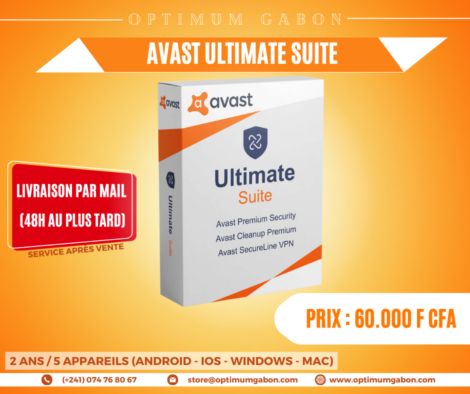 Avast Ultimate Suite - 2 ans (5 appareils)