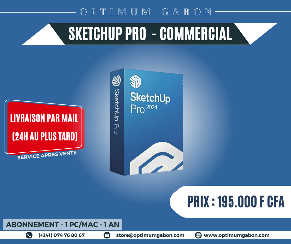 SketchUp Pro - Commercial - Abonnement 1 an (1 appareil)