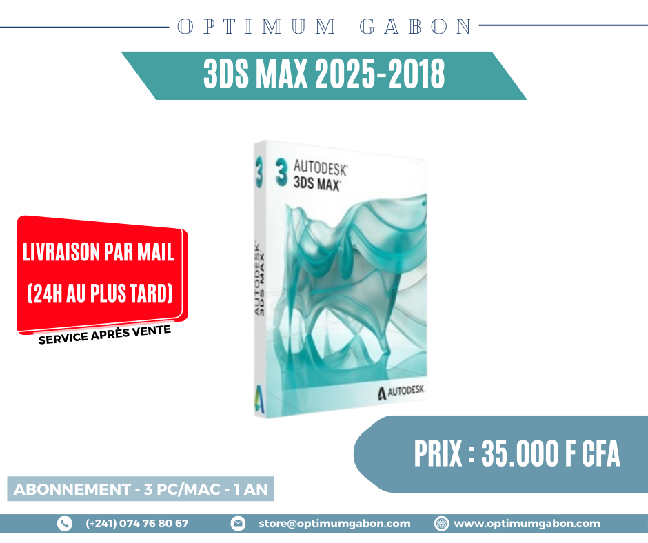 3DS MAX - Licence éducative annuelle - 3 appareils (PC/MAC)