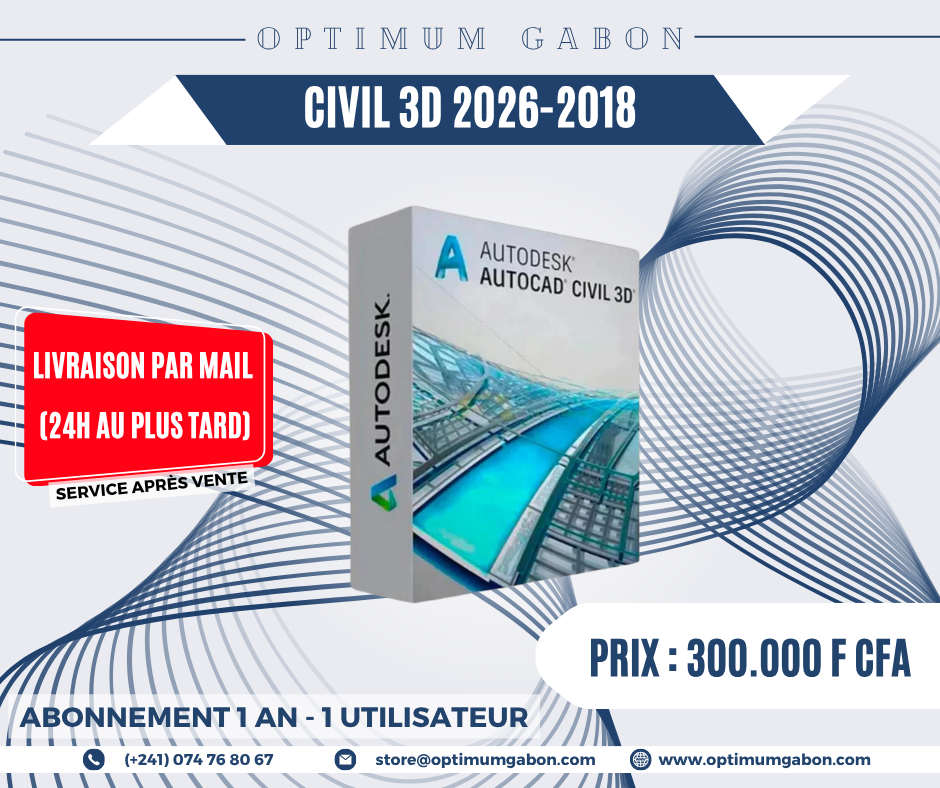 CIVIL 3D - Licence commerciale annuelle - 1 Utilisateur