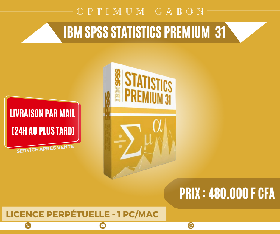 IBM SPSS Statistics Premium 31 - Licence perpétuelle - 1 PC/MAC
