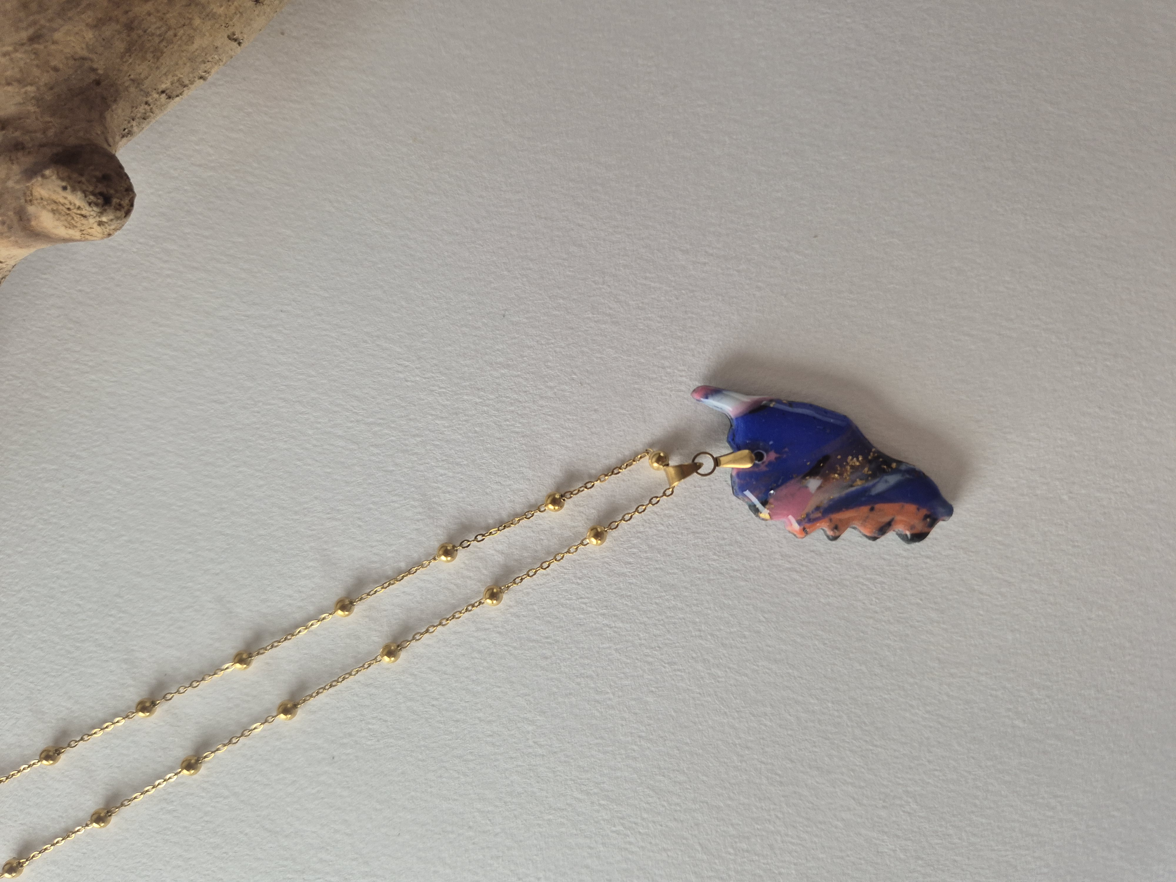 Collier pendentif Corse acier inoxydable