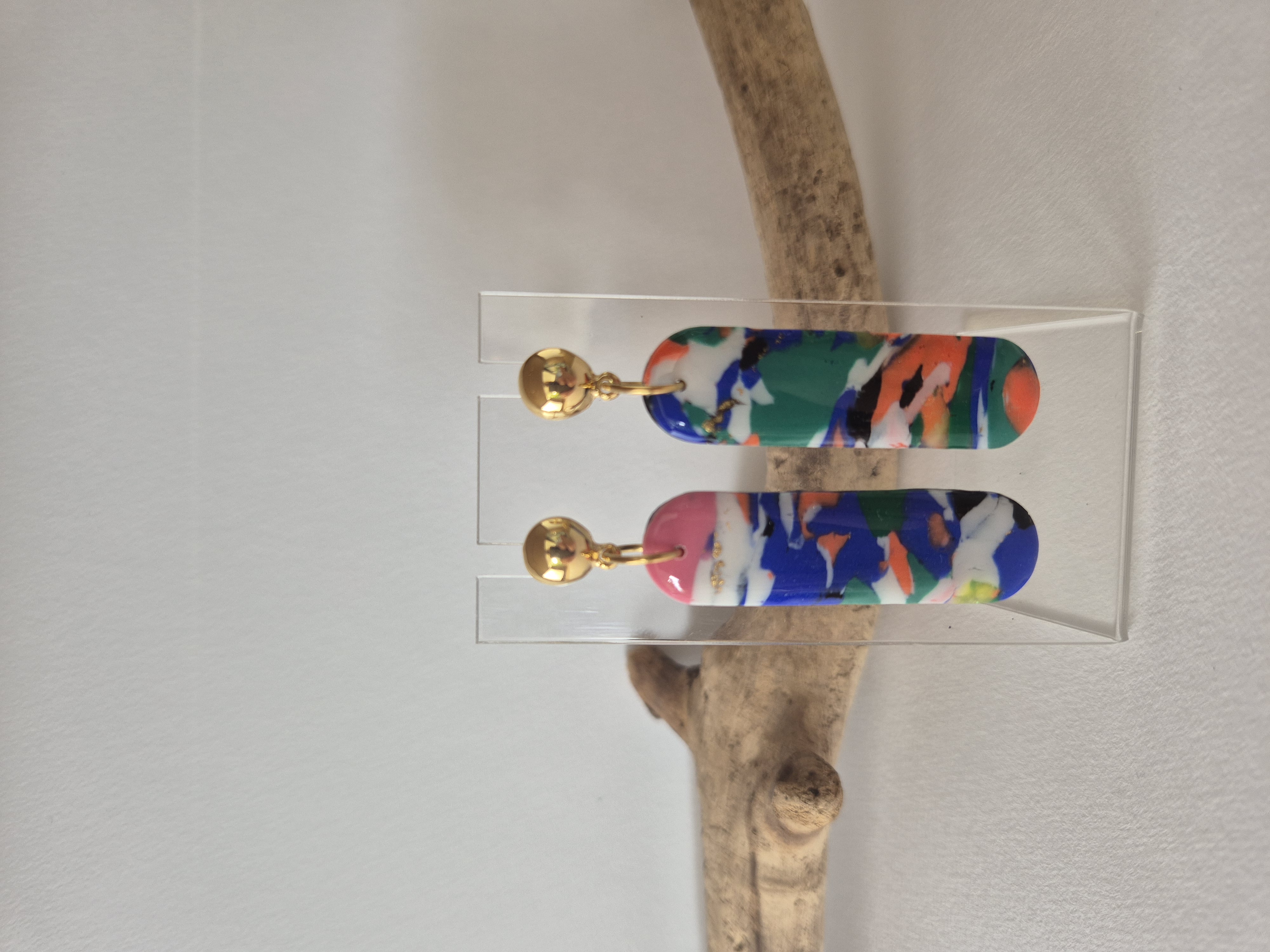 Boucles d’oreilles dorées or fin 24K