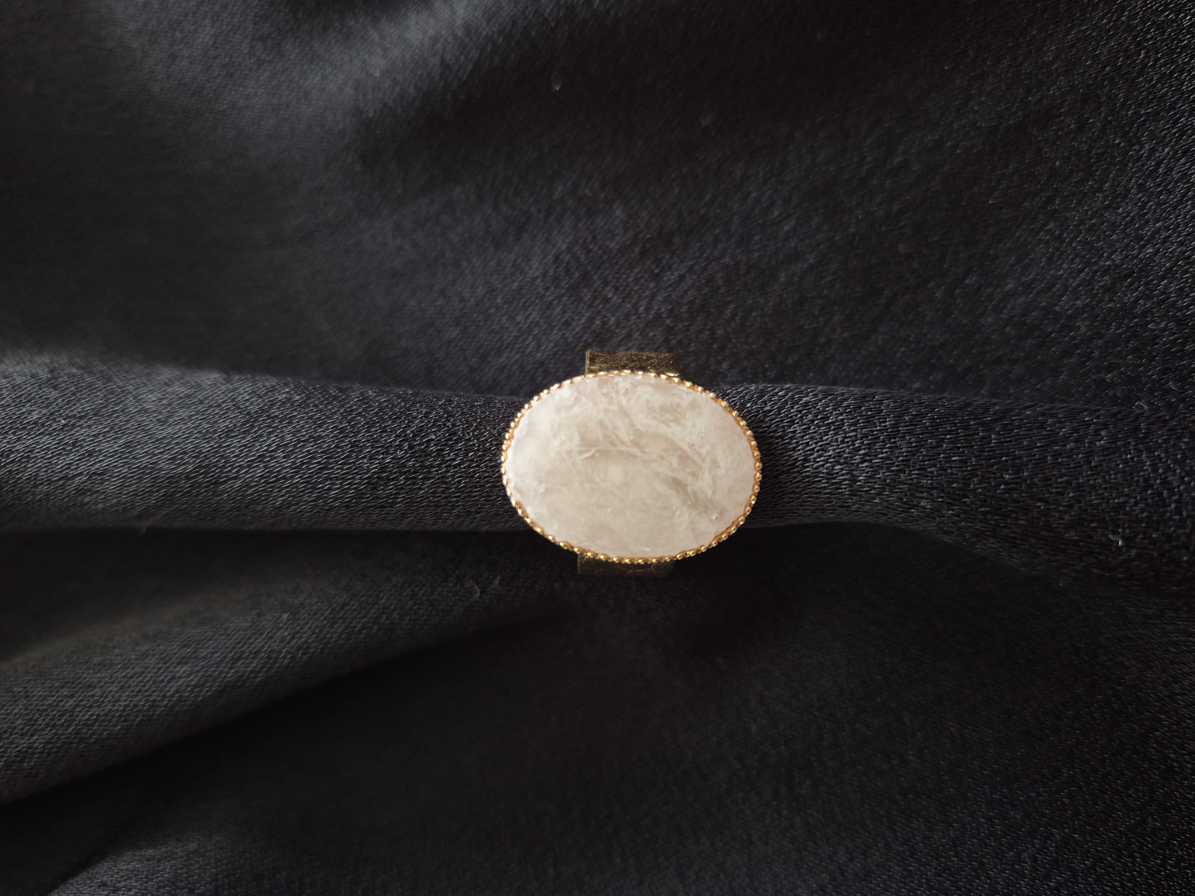 Bague martelée dorée or fin 24K