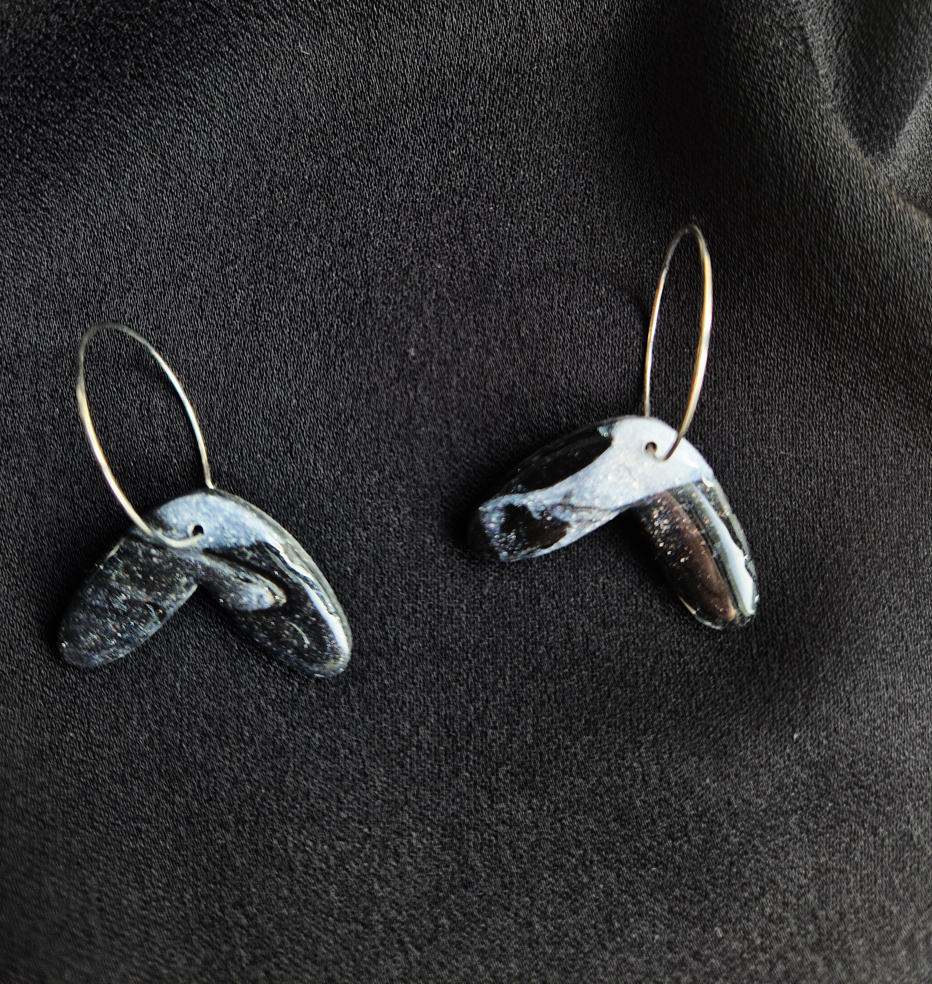 Créoles fines plaquées à l'argent fin