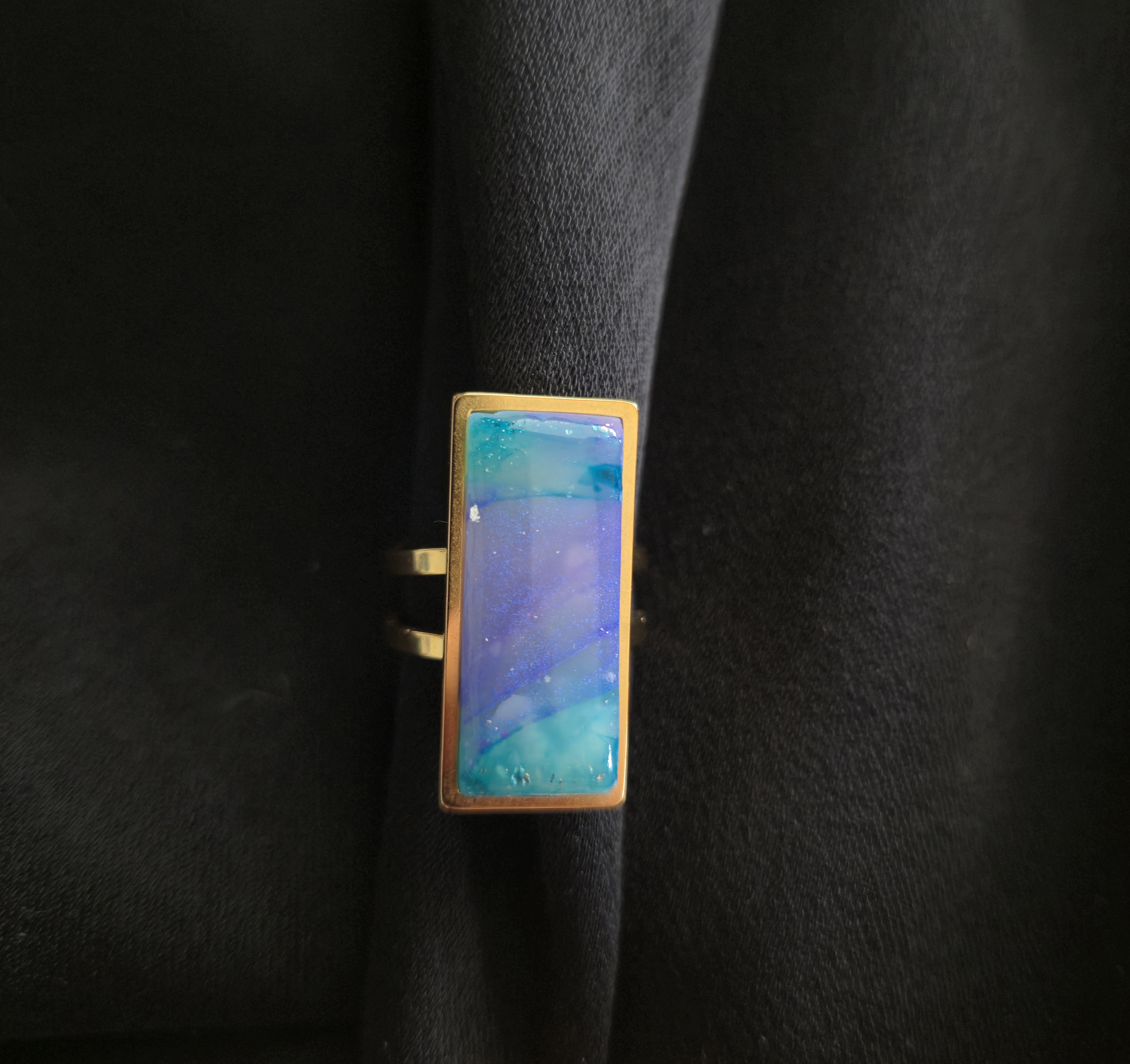 Bague rectangulaire en acier inoxydable
