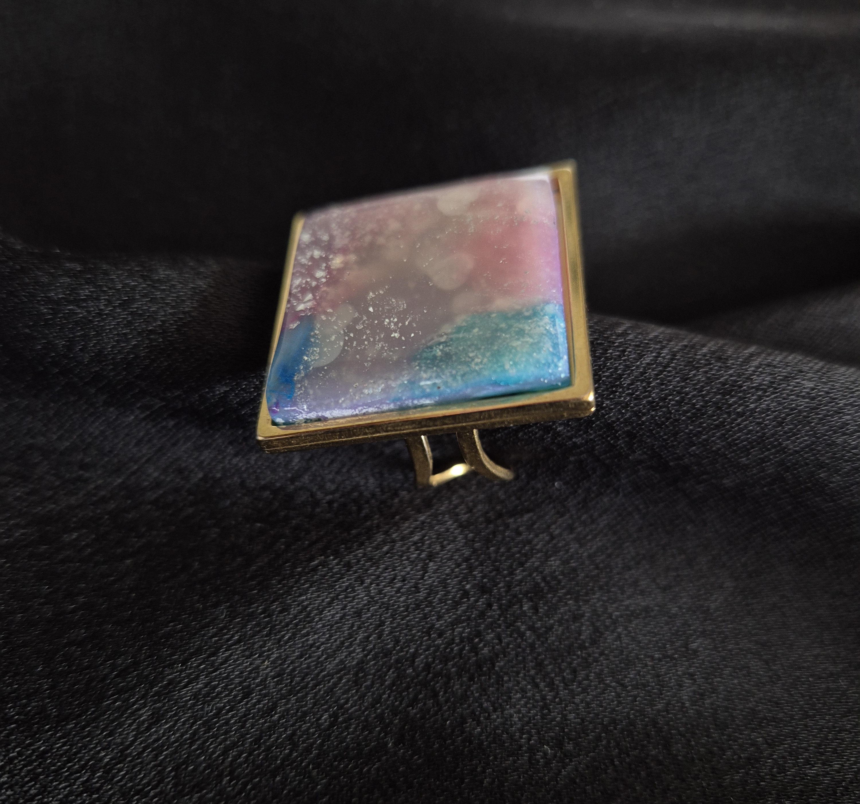 Bague carrée ajustable
