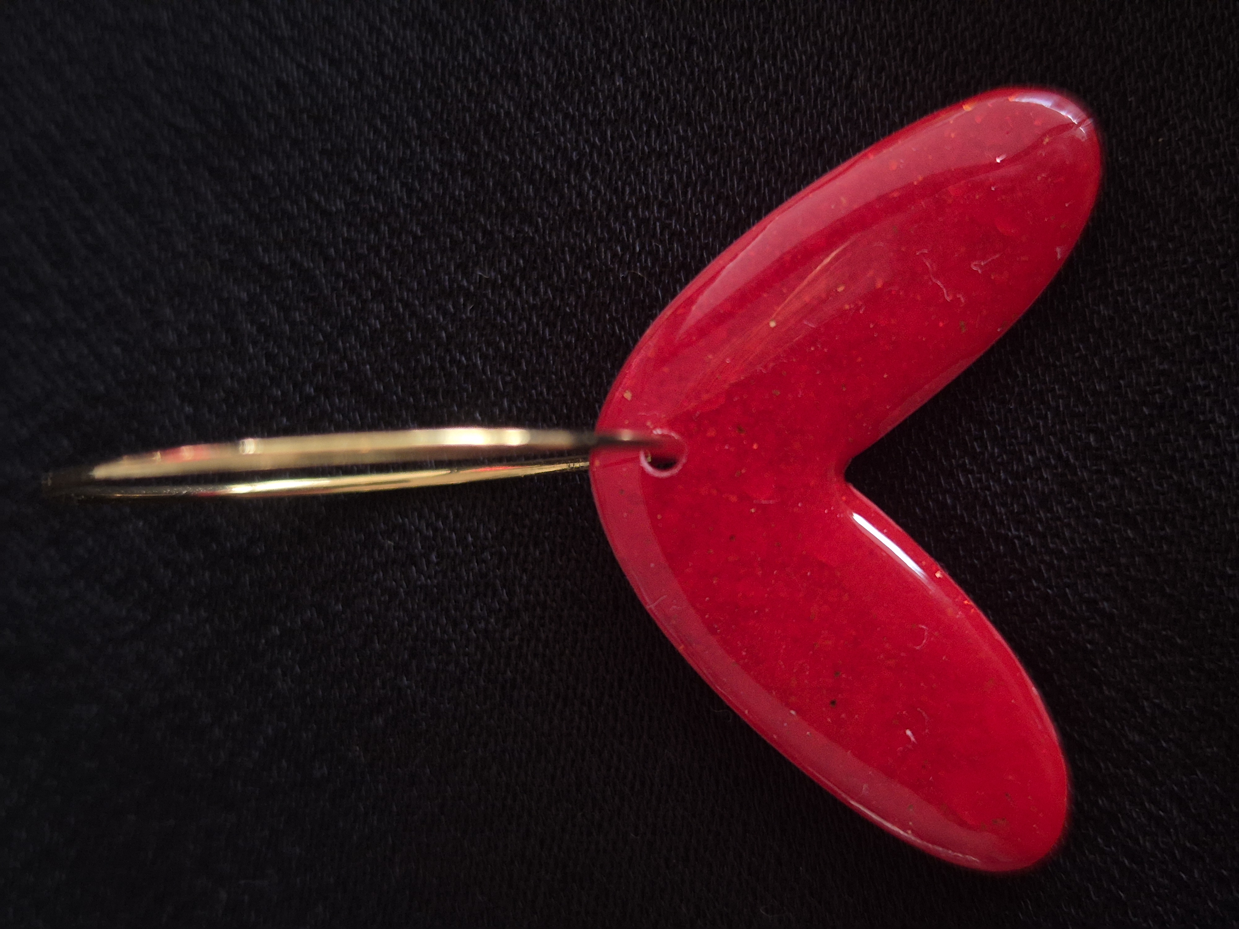 Boucles d'oreilles cœur rouge