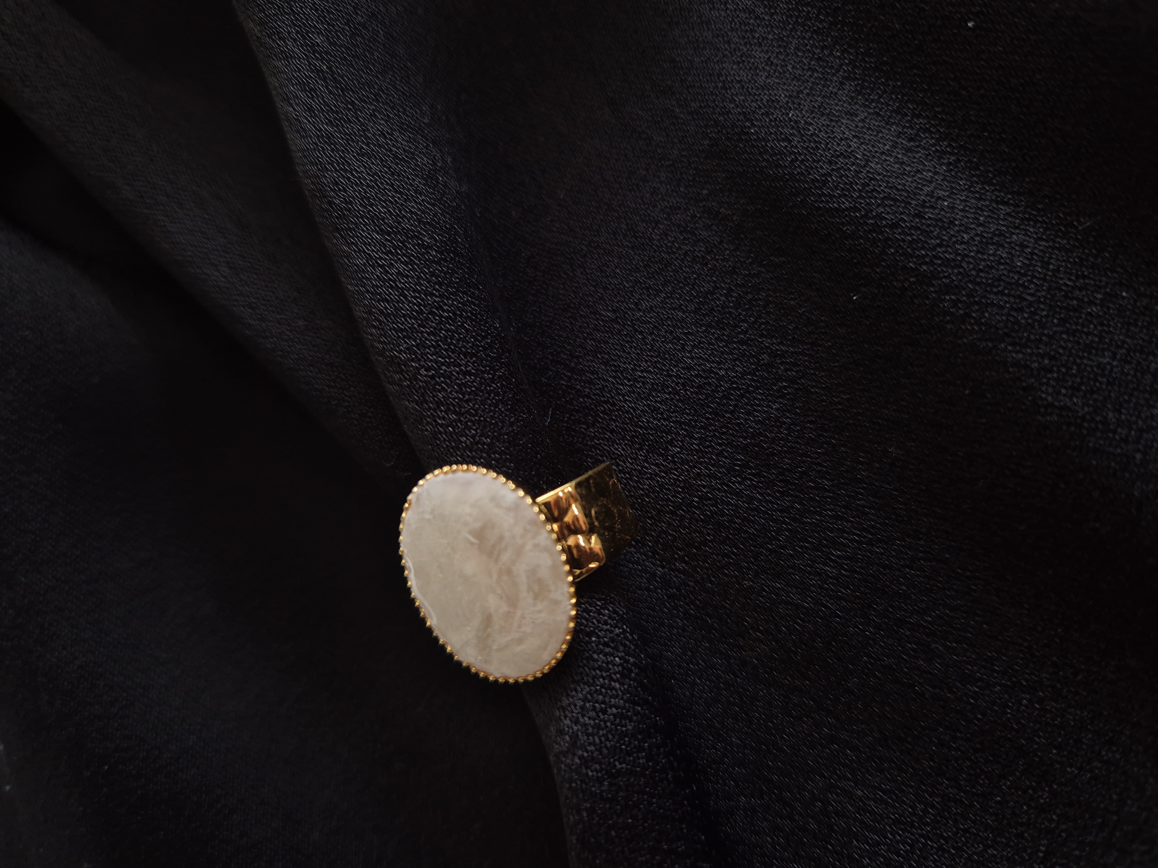 Bague martelée dorée or fin 24K