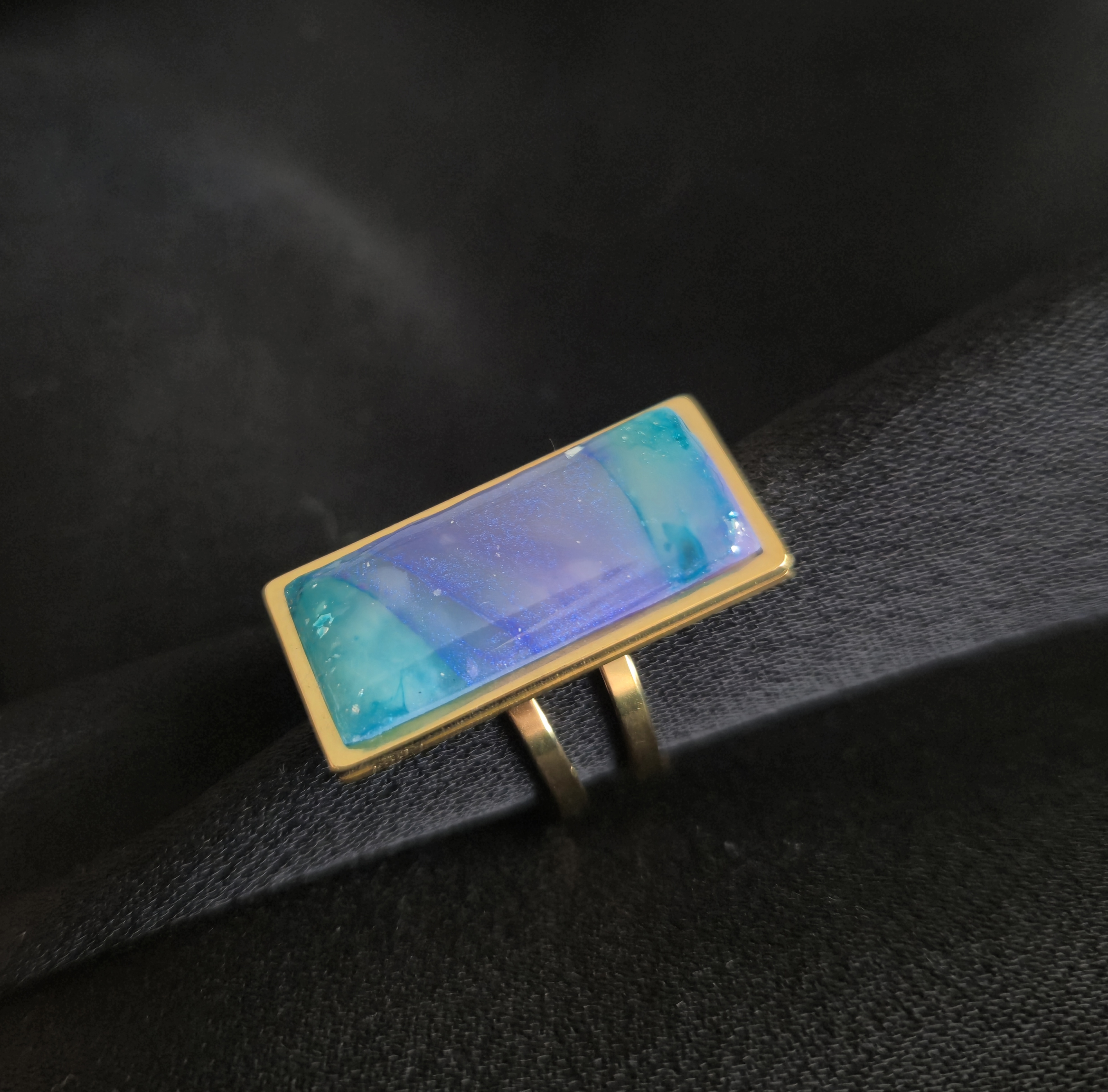 Bague rectangulaire en acier inoxydable