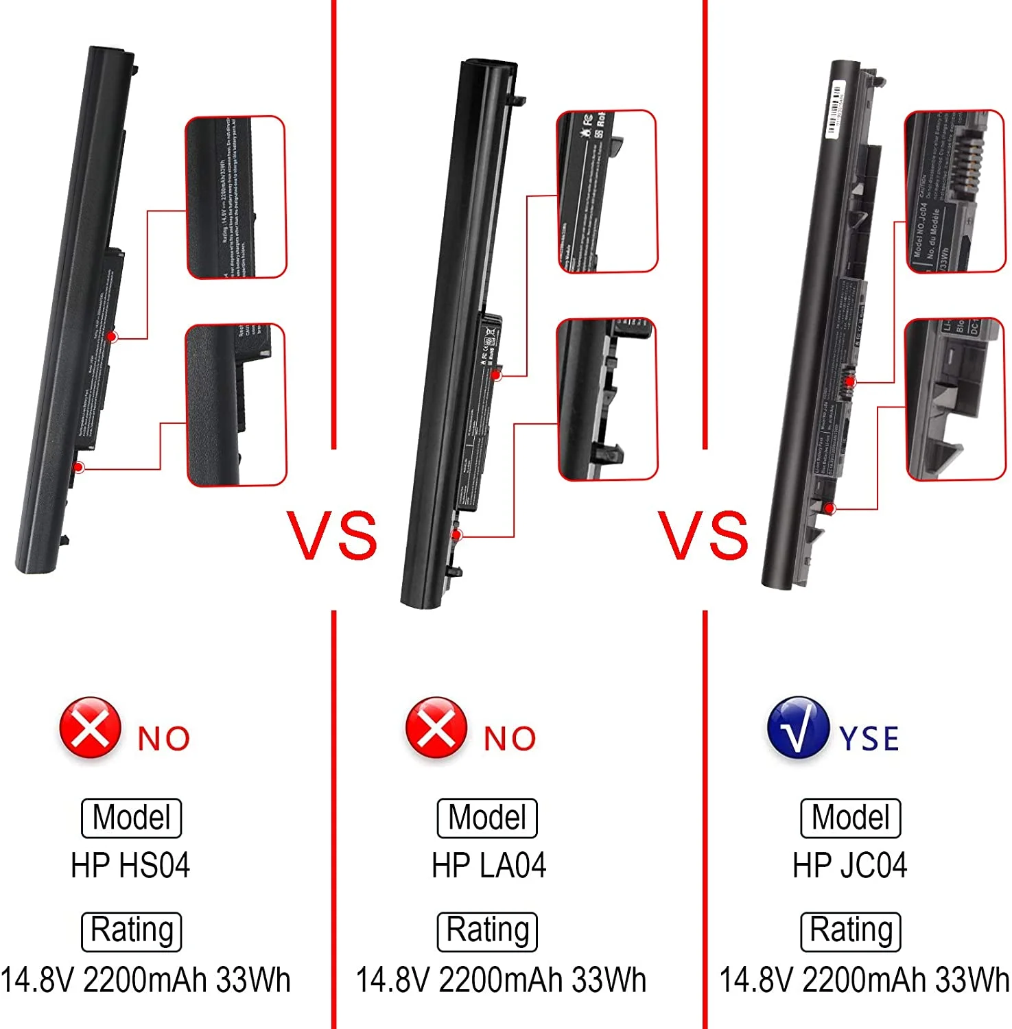Batería para HP JC04