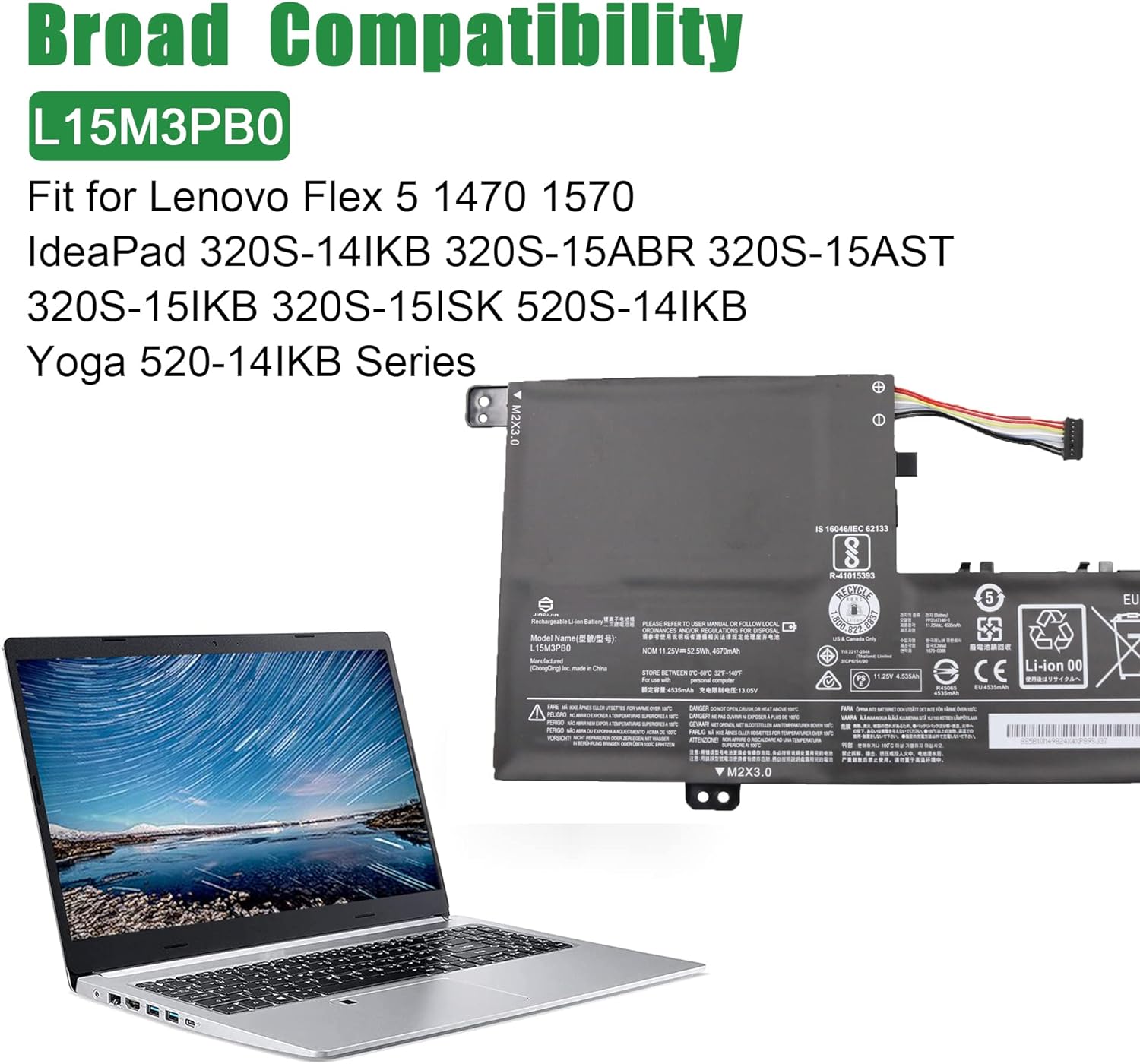 Batería para Lenovo Flex5 - 320s