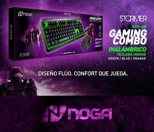 COMBO GAMER TECLADO+MOUSE INALAMBRICO NOGA NKB-40