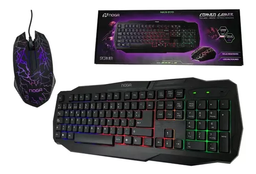 Kit Gamer Teclado Mouse Retroiluminado Pc Combo Noga Nkb-570
