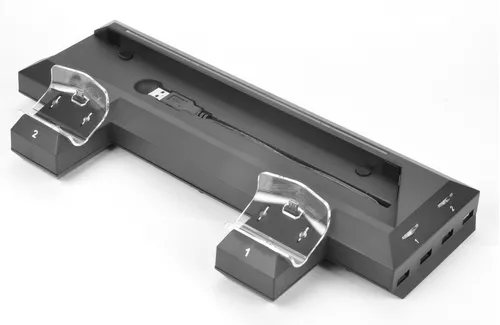 Cargador Para 2 Joystick Sony Ps4 + Base Apoyo Vertical Consola + 3 Usb Para Otros Dispositivos - Ideal Modelo Cuh-1xxx