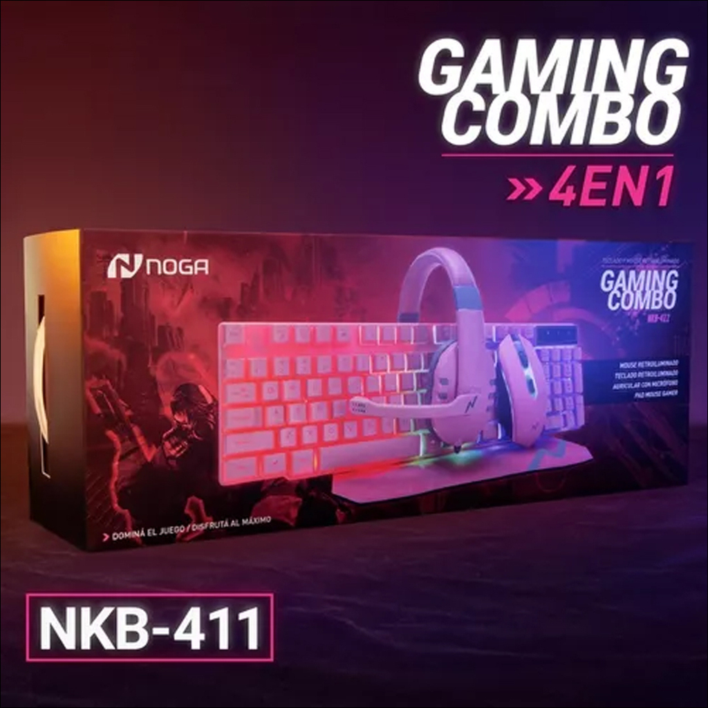 COMBO GAMER NOGA NKB-411 ROSA