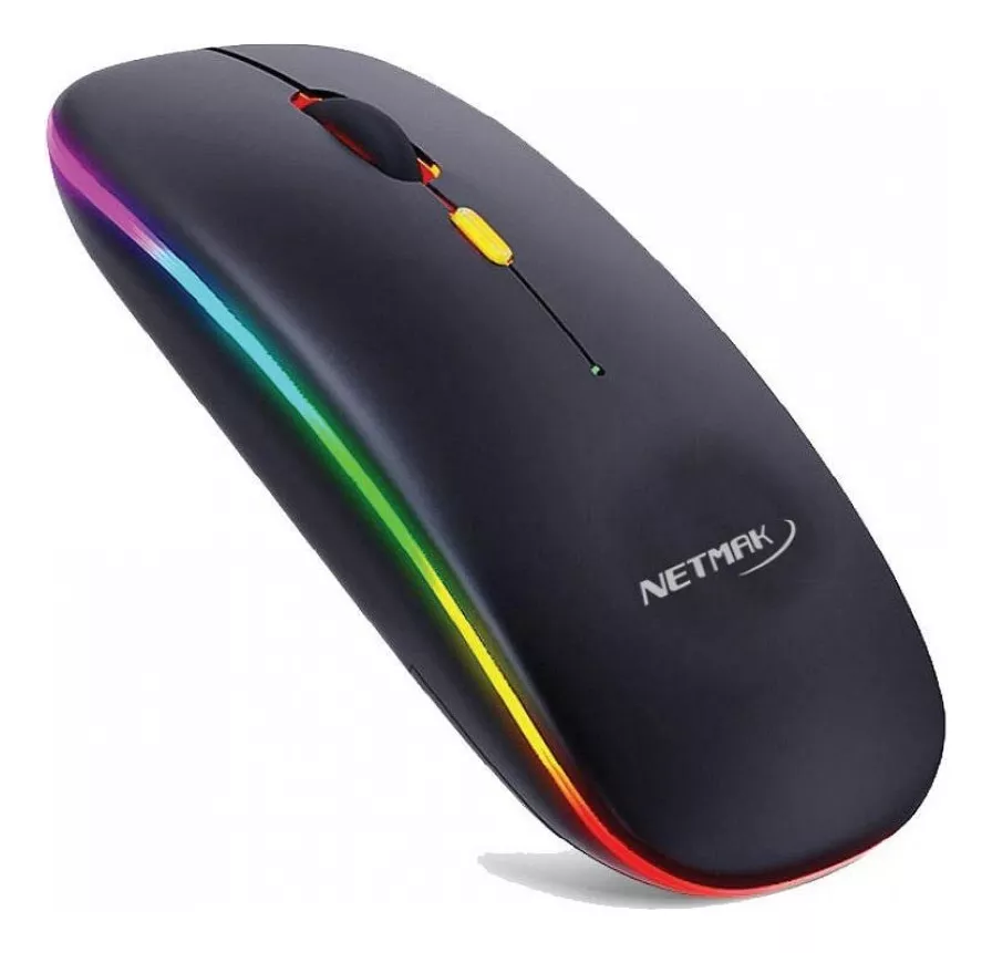 Mouse Inalambrico Usb Pc Notebook Wireless Luces Led Netmak