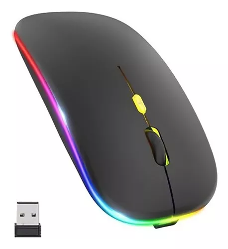 Mouse Inalambrico Usb Pc Notebook Wireless Luces Led Netmak