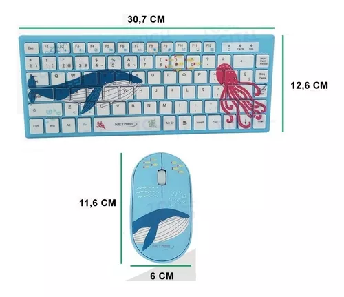 Kit Teclado Y Mouse Inalambrico Pc Usb Ultra Slim Mini Nenes