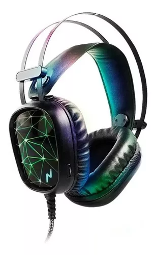 Auriculars Gamer Ps4 Con Microfono Pc Noga St-hydra Luces Color Negro Luz Verde