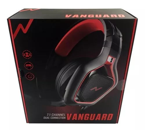 Auriculares Gamer Pc Ps4 Con Microfono Led 7.1 Noga Vanguard Color Negro Color de la luz Rojo