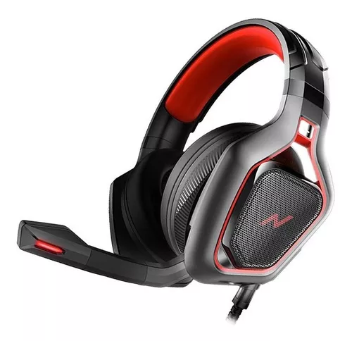 Auriculares Gamer Pc Ps4 Con Microfono Led 7.1 Noga Vanguard Color Negro Color de la luz Rojo