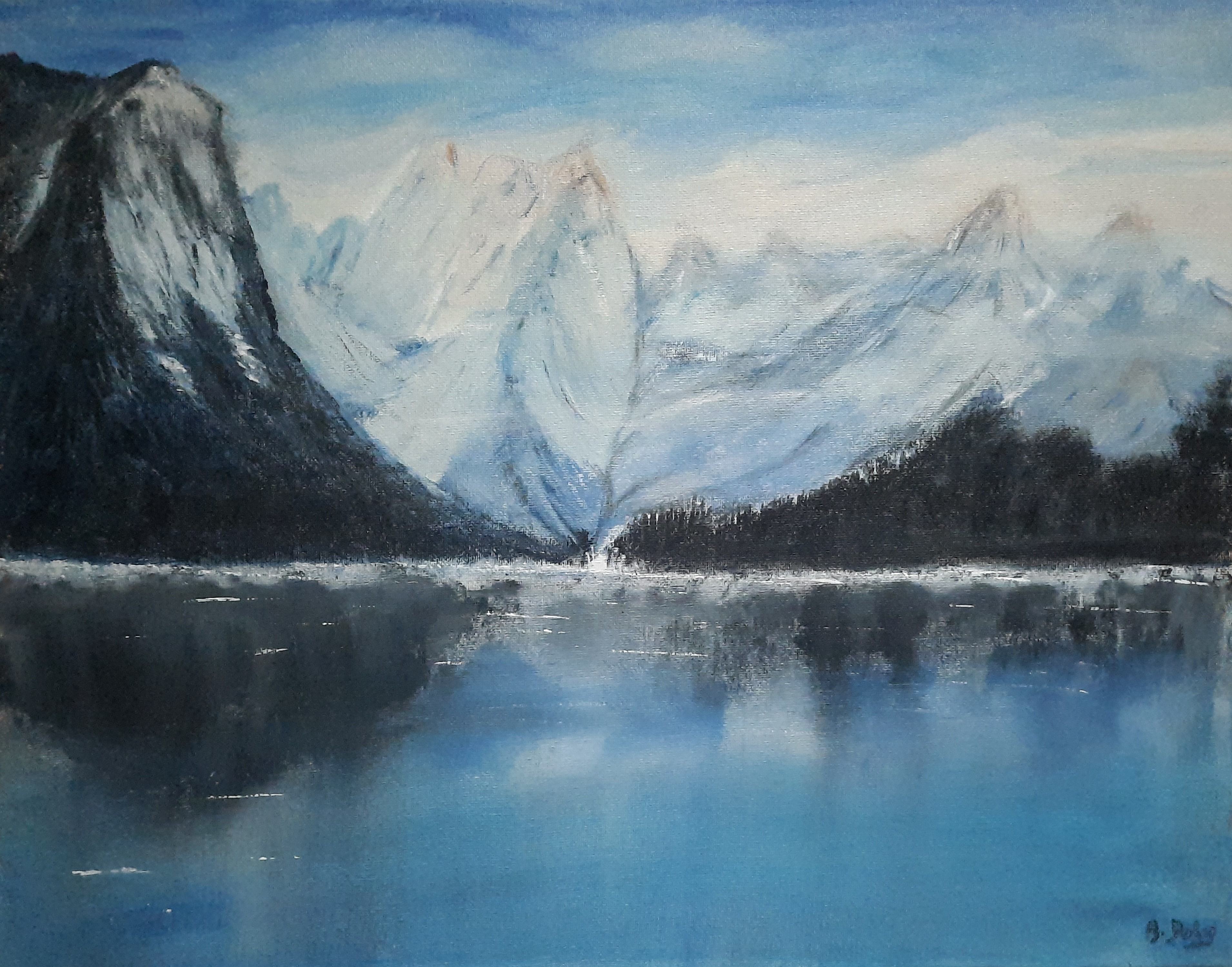 "MOUNTAIN  ESCAPE" (canvas)