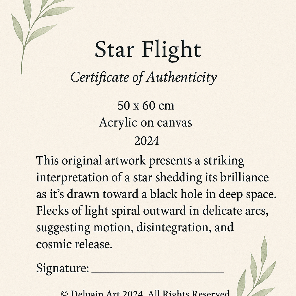 "STAR FLIGHT"  ( On canvas)